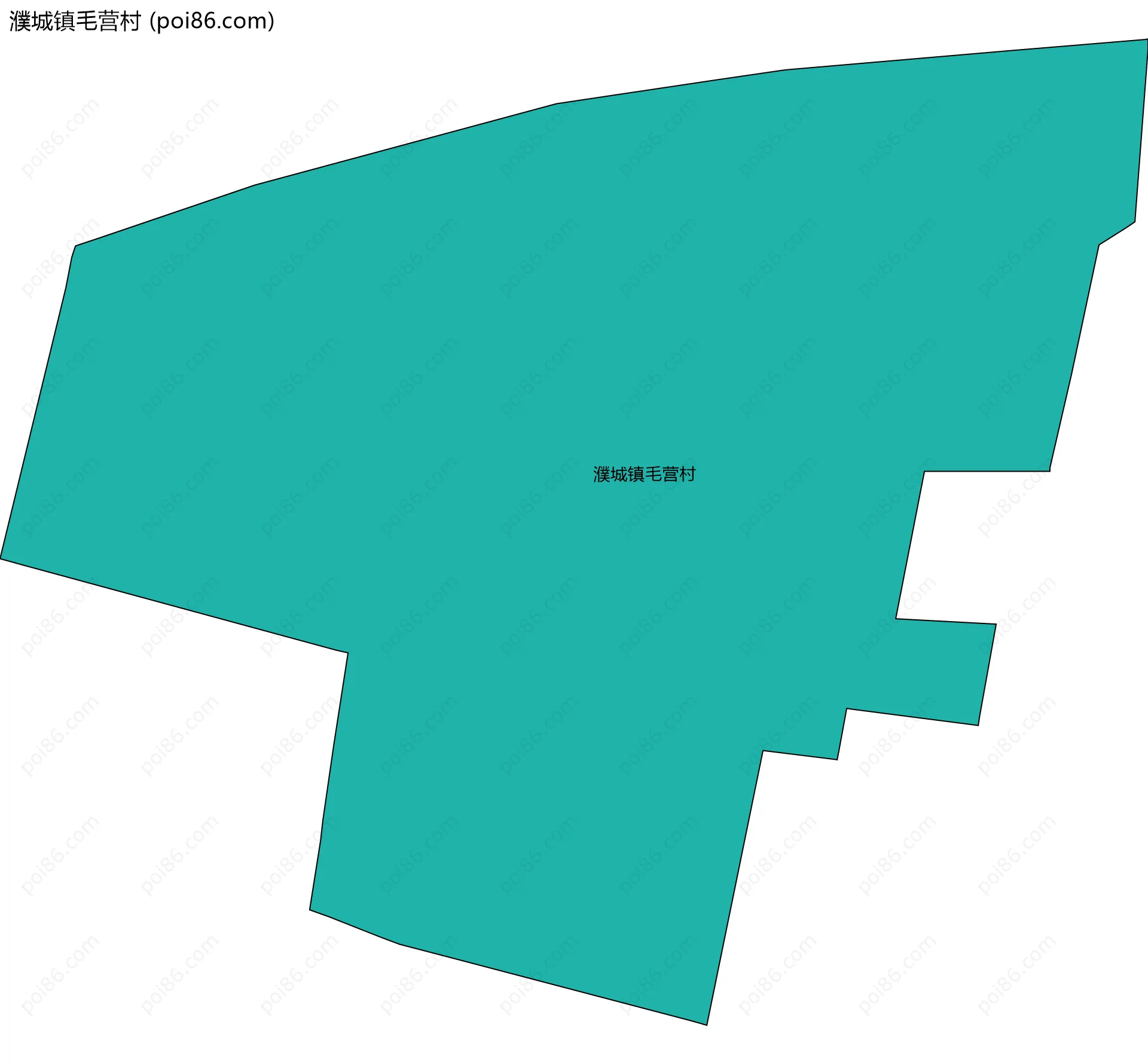 濮城镇毛营村边界地图