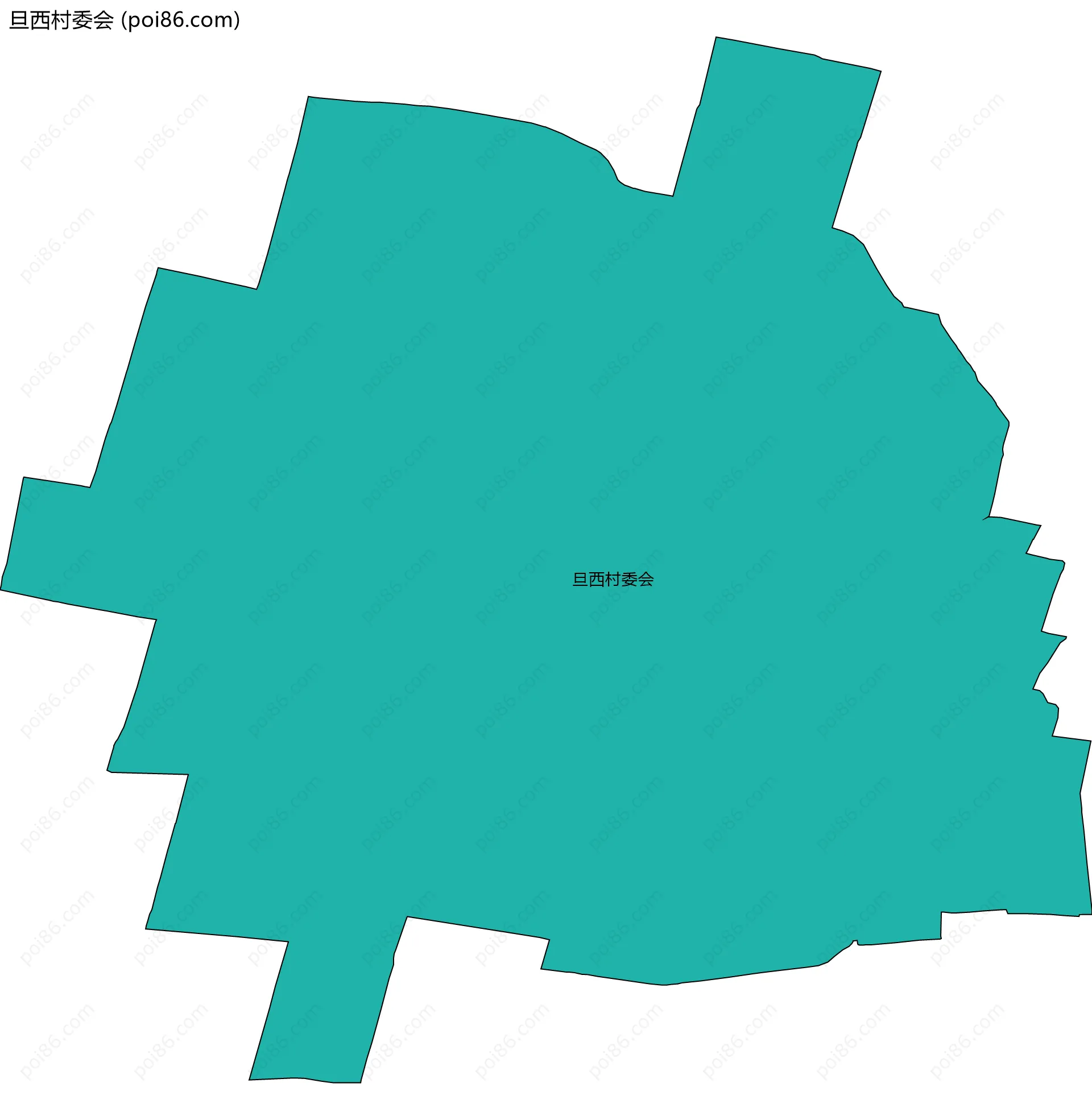 旦西村委会边界地图