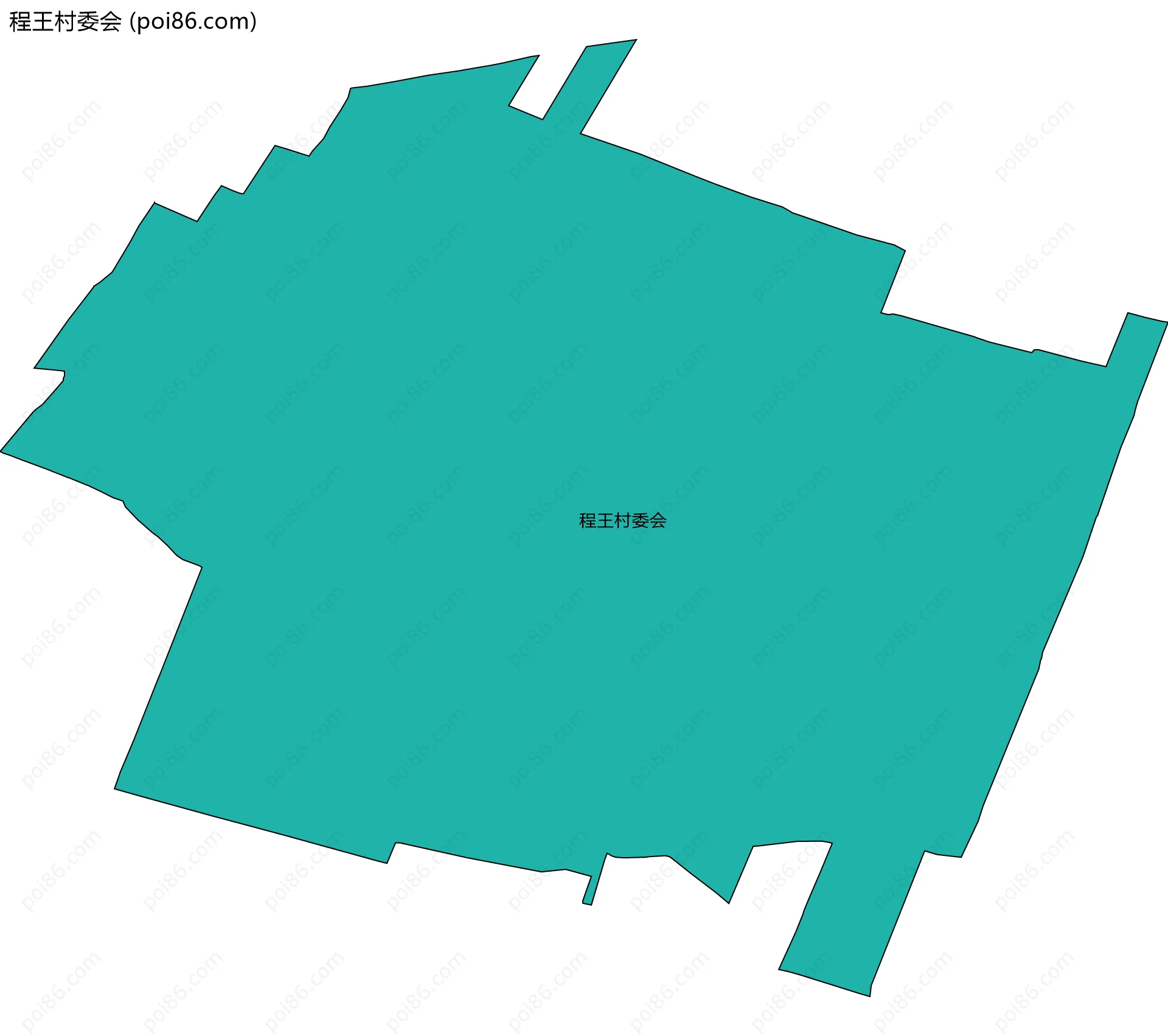 程王村委会边界地图