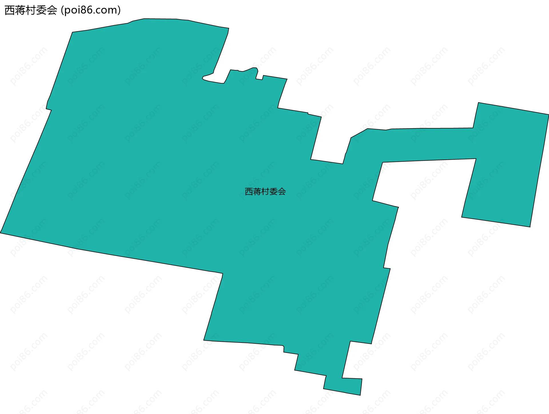 西蒋村委会边界地图