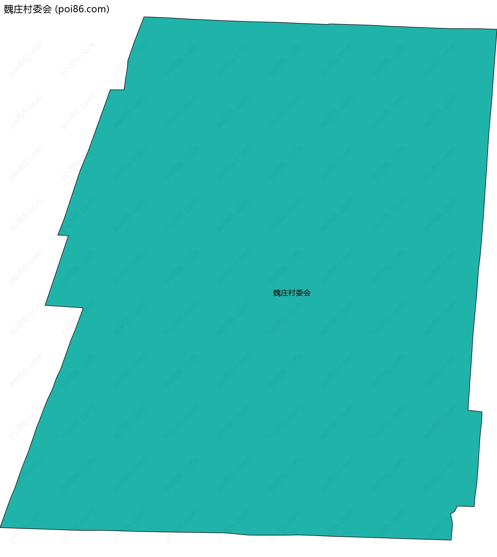 魏庄村委会边界地图