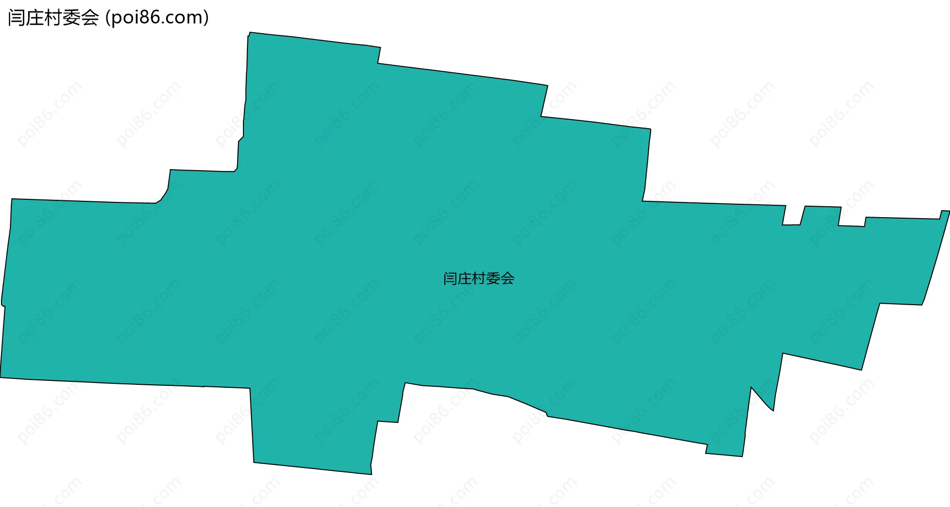 闫庄村委会边界地图