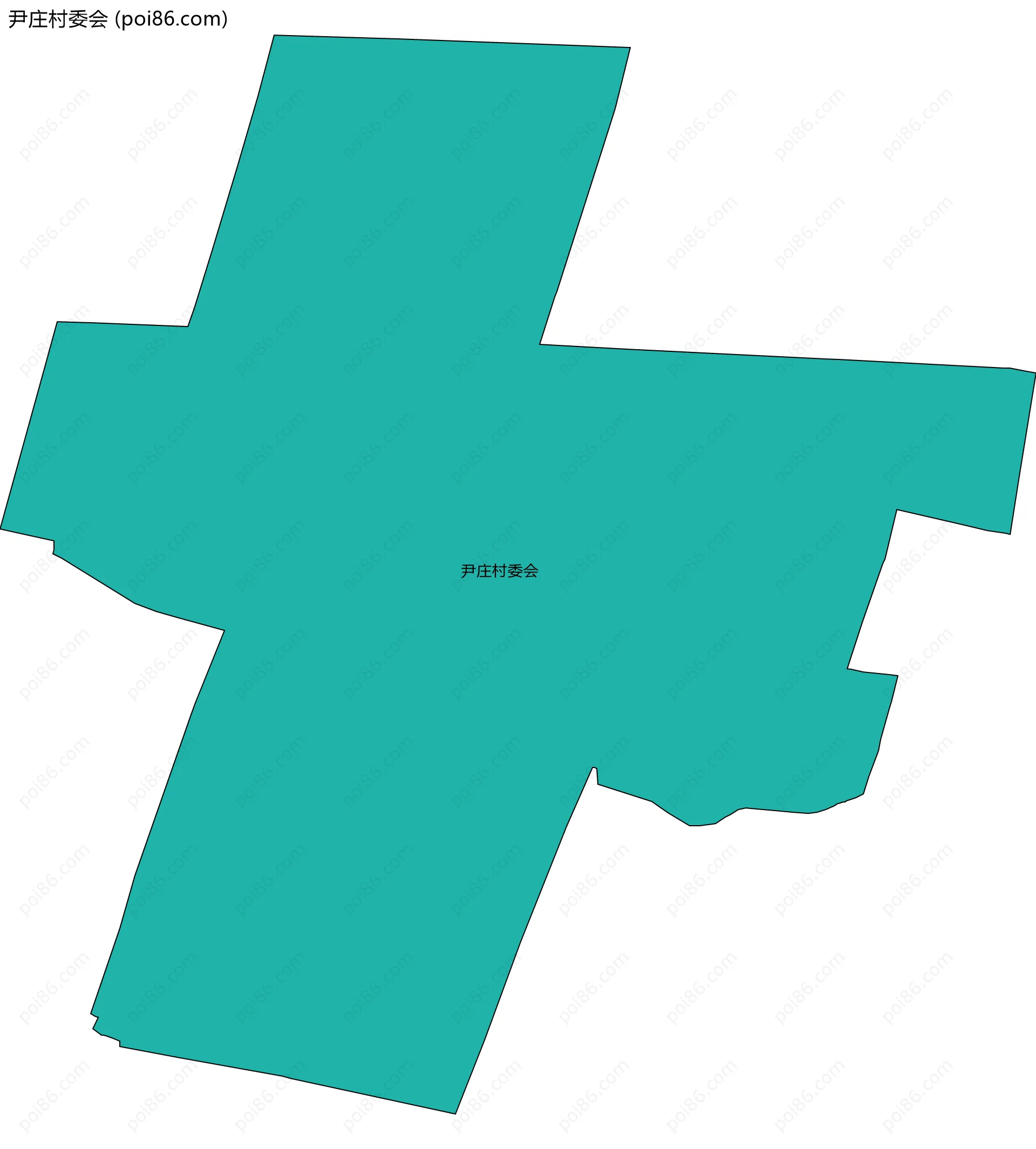 尹庄村委会边界地图