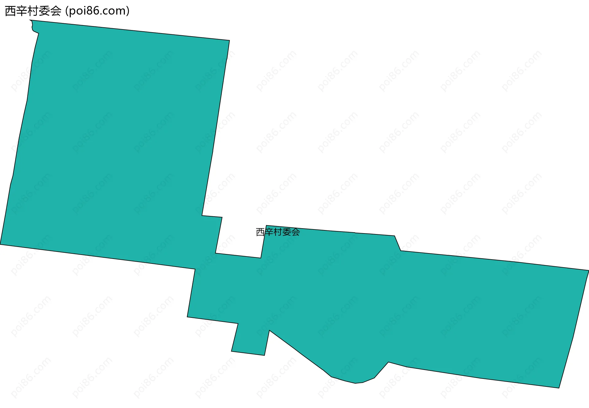 西辛村委会边界地图