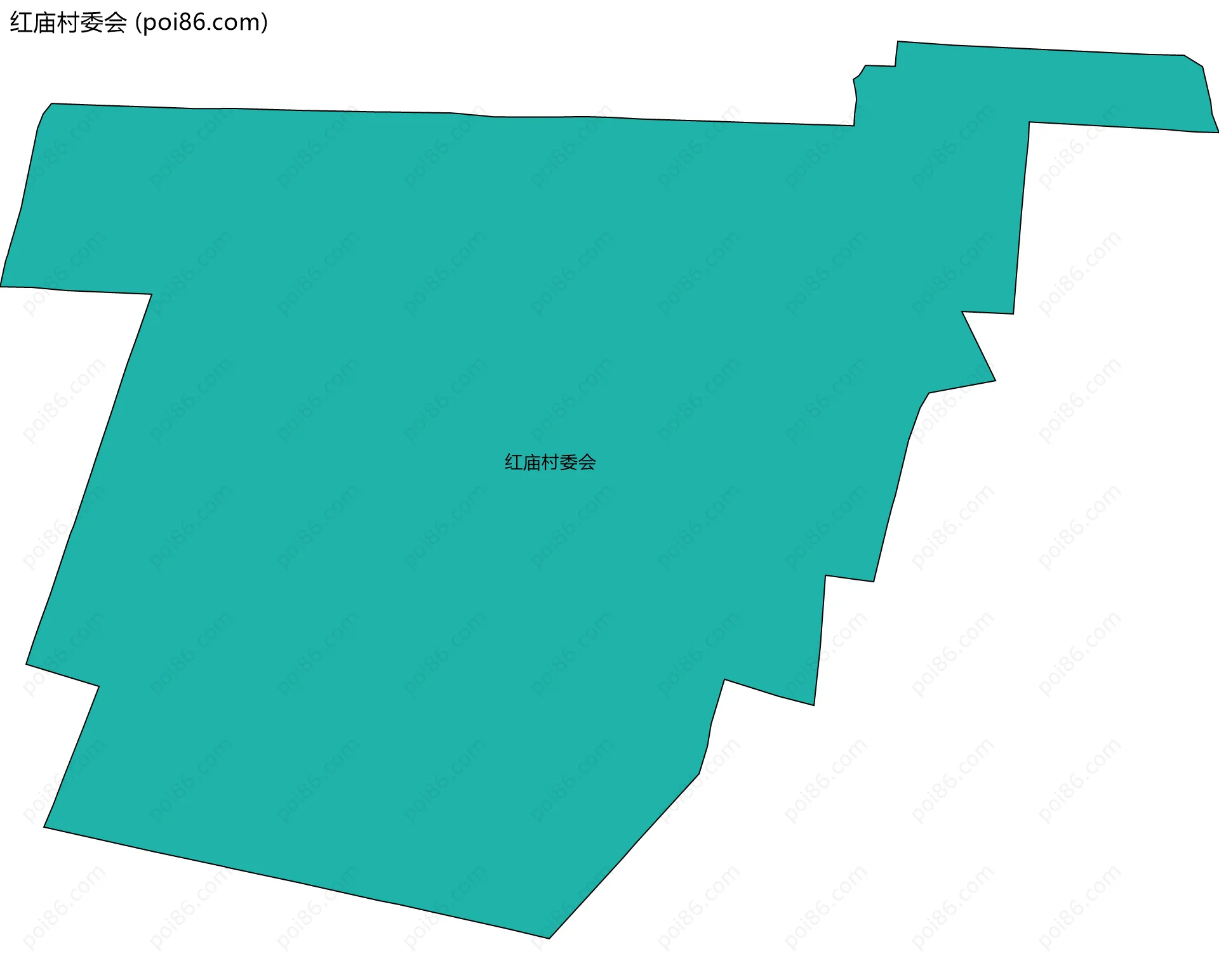 红庙村委会边界地图