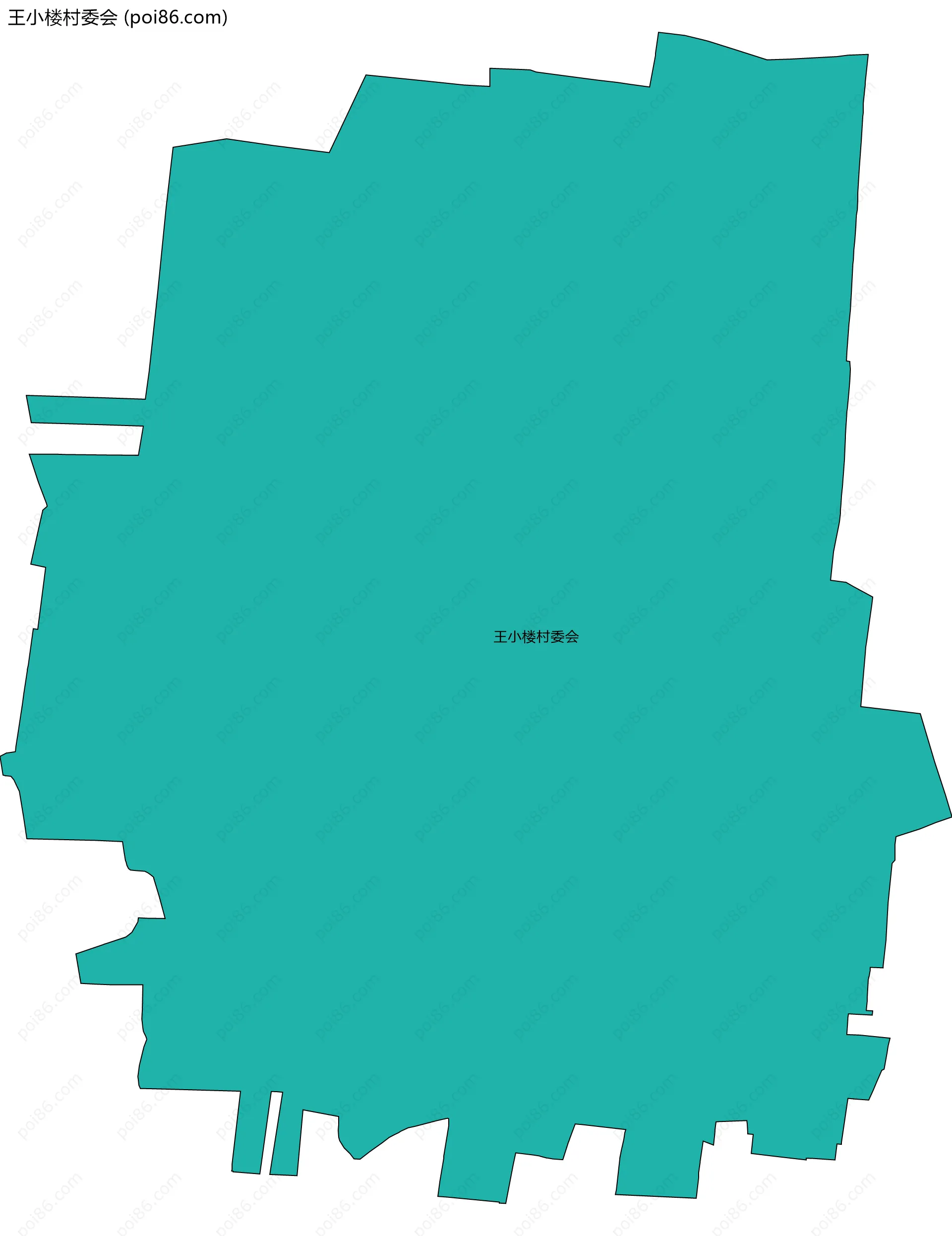 王小楼村委会边界地图