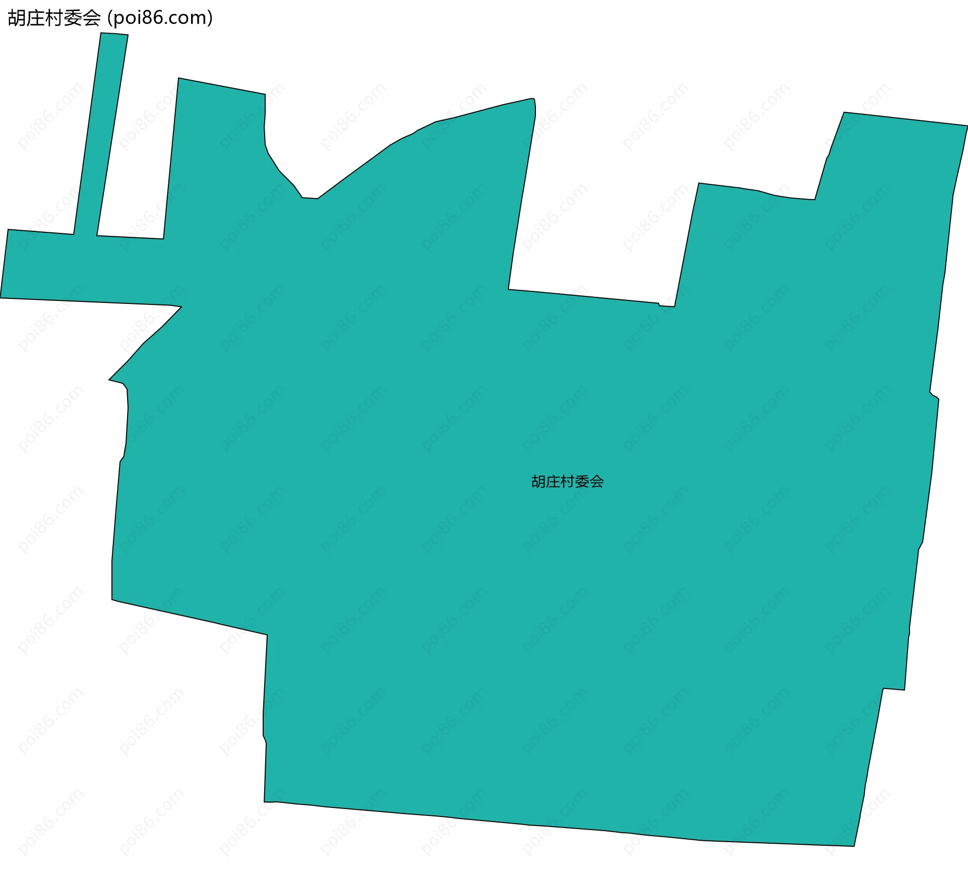 胡庄村委会边界地图