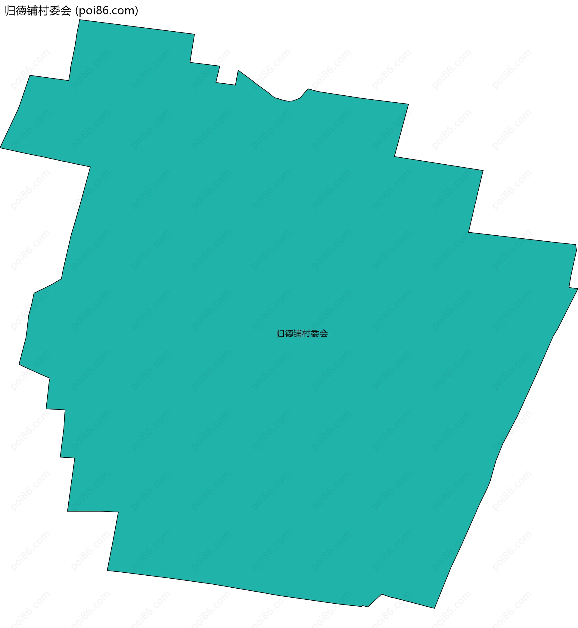 归德铺村委会边界地图