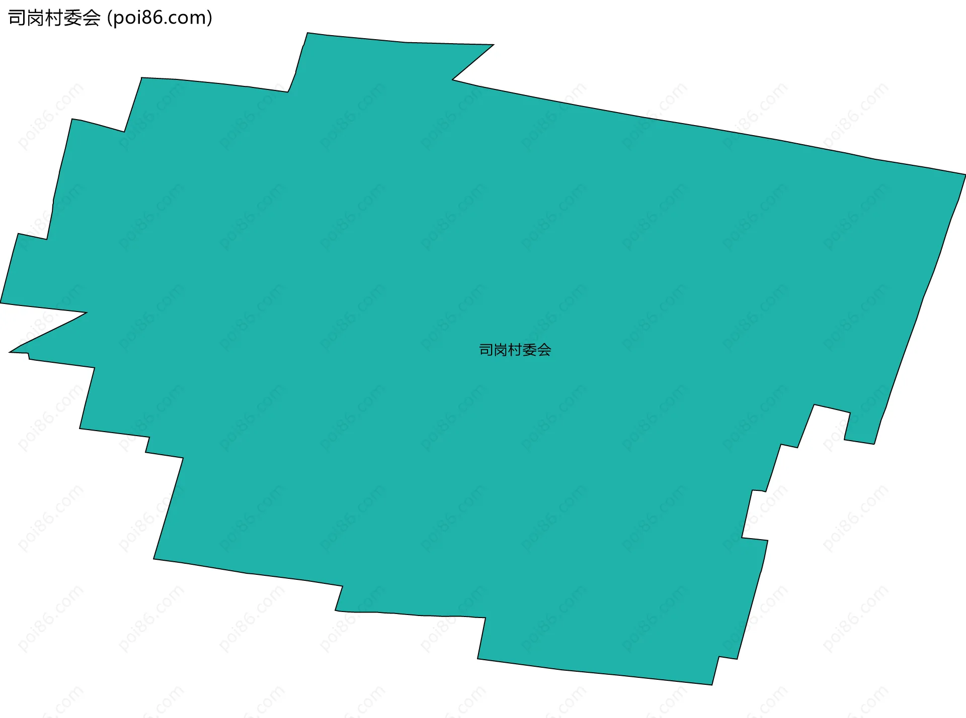 司岗村委会边界地图