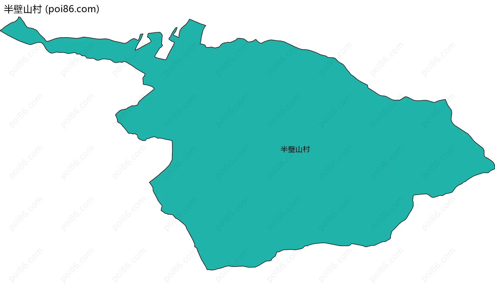 半壁山村边界地图