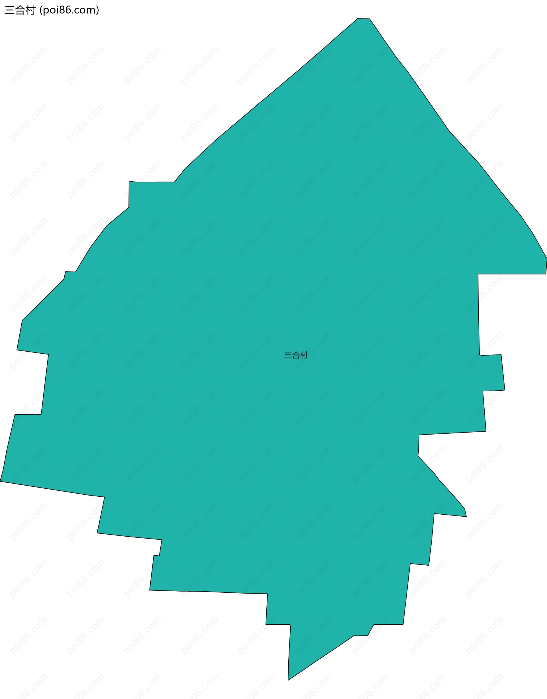 三合村边界地图