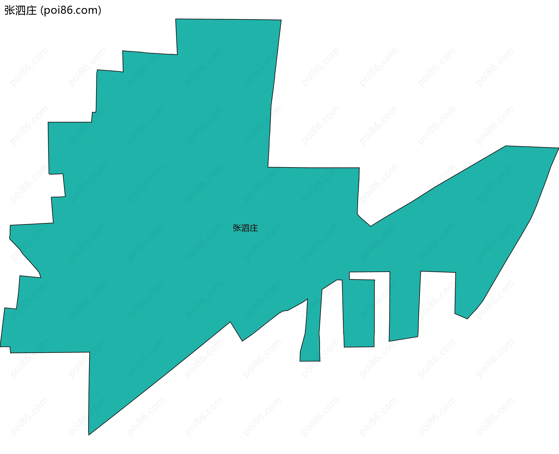 张泗庄边界地图