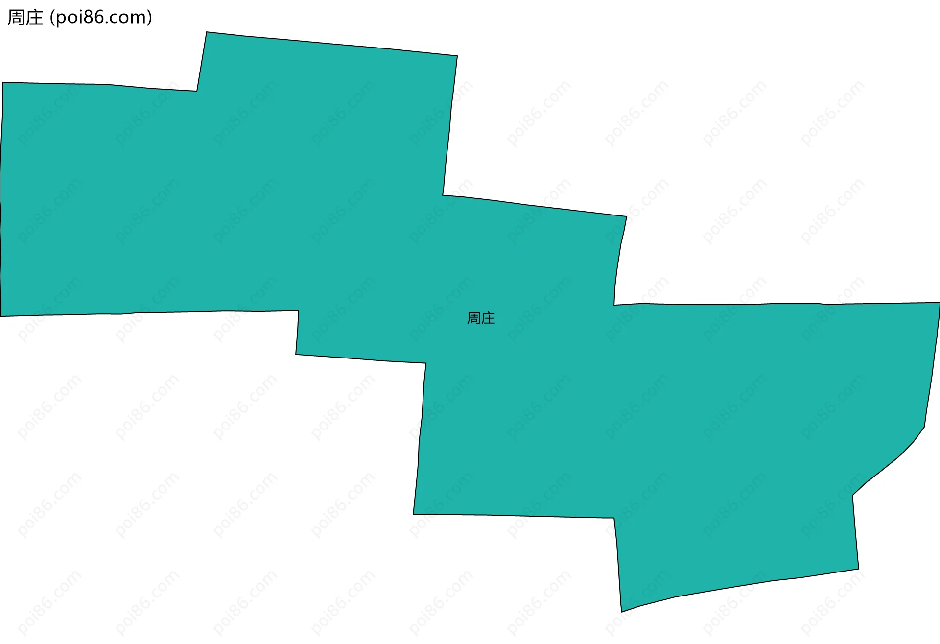 周庄边界地图
