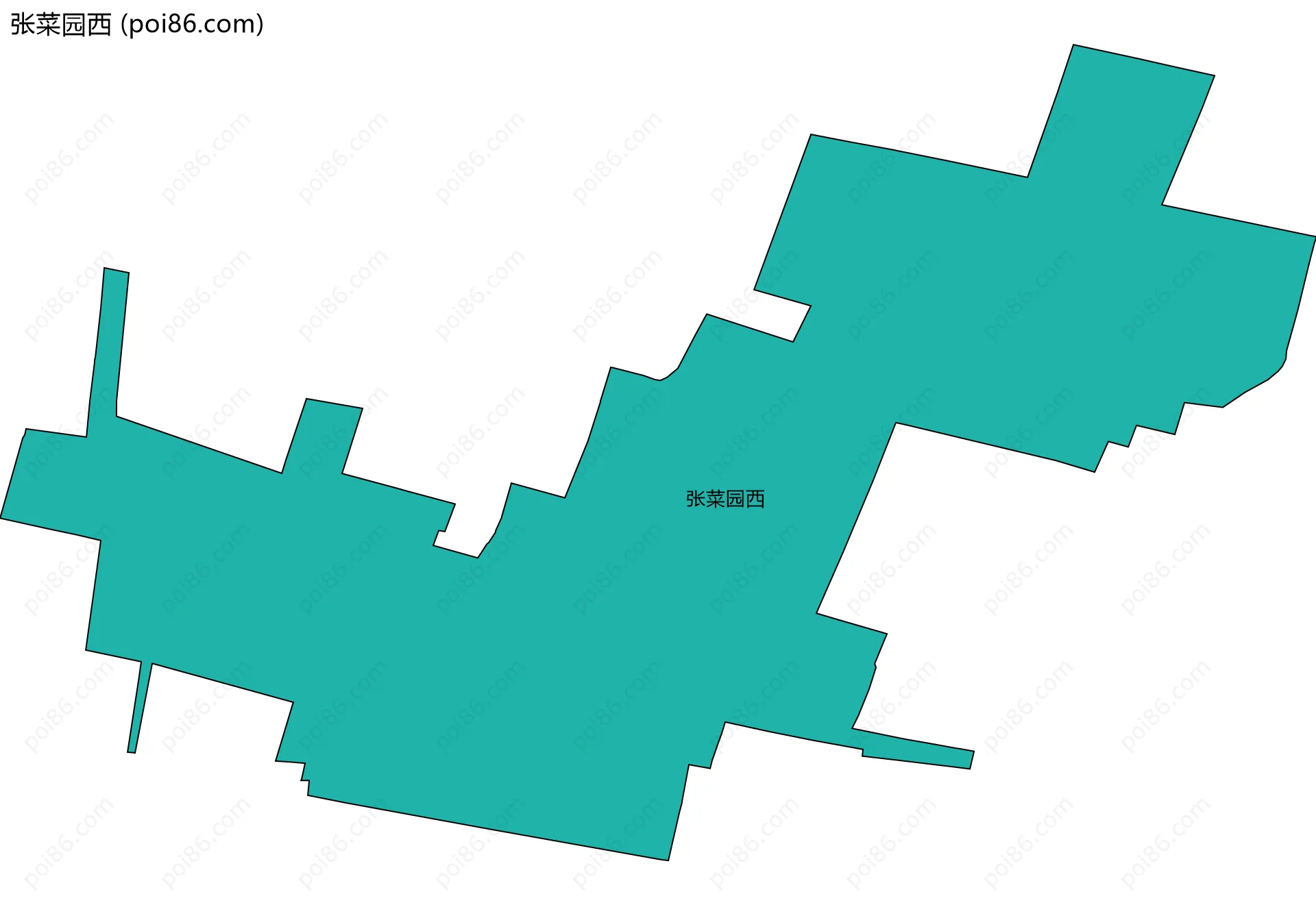 张菜园西边界地图