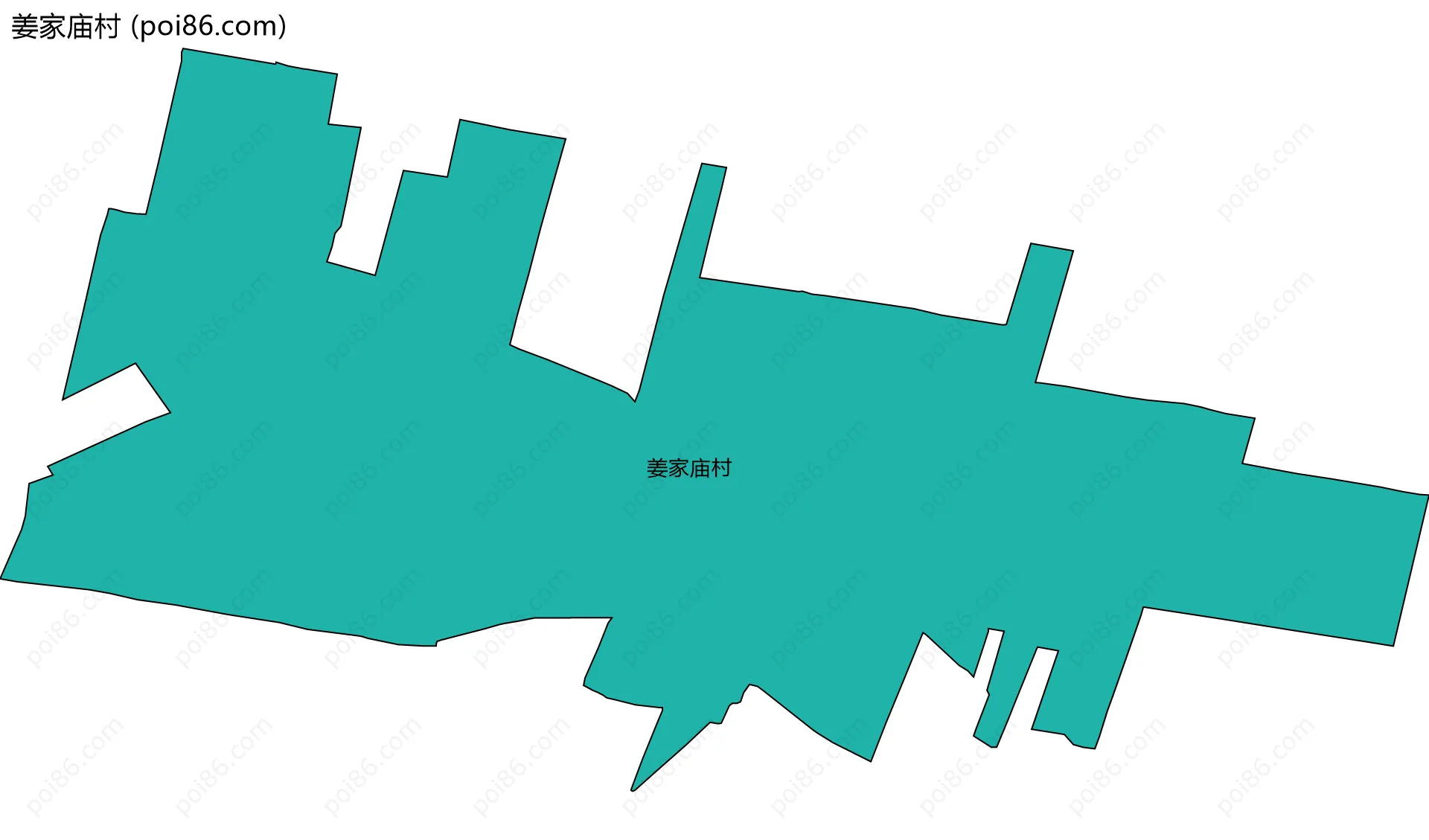姜家庙村边界地图