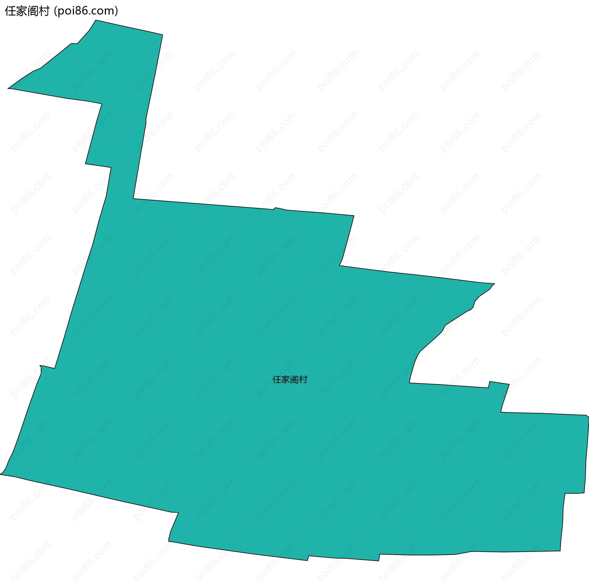 任家阁村边界地图