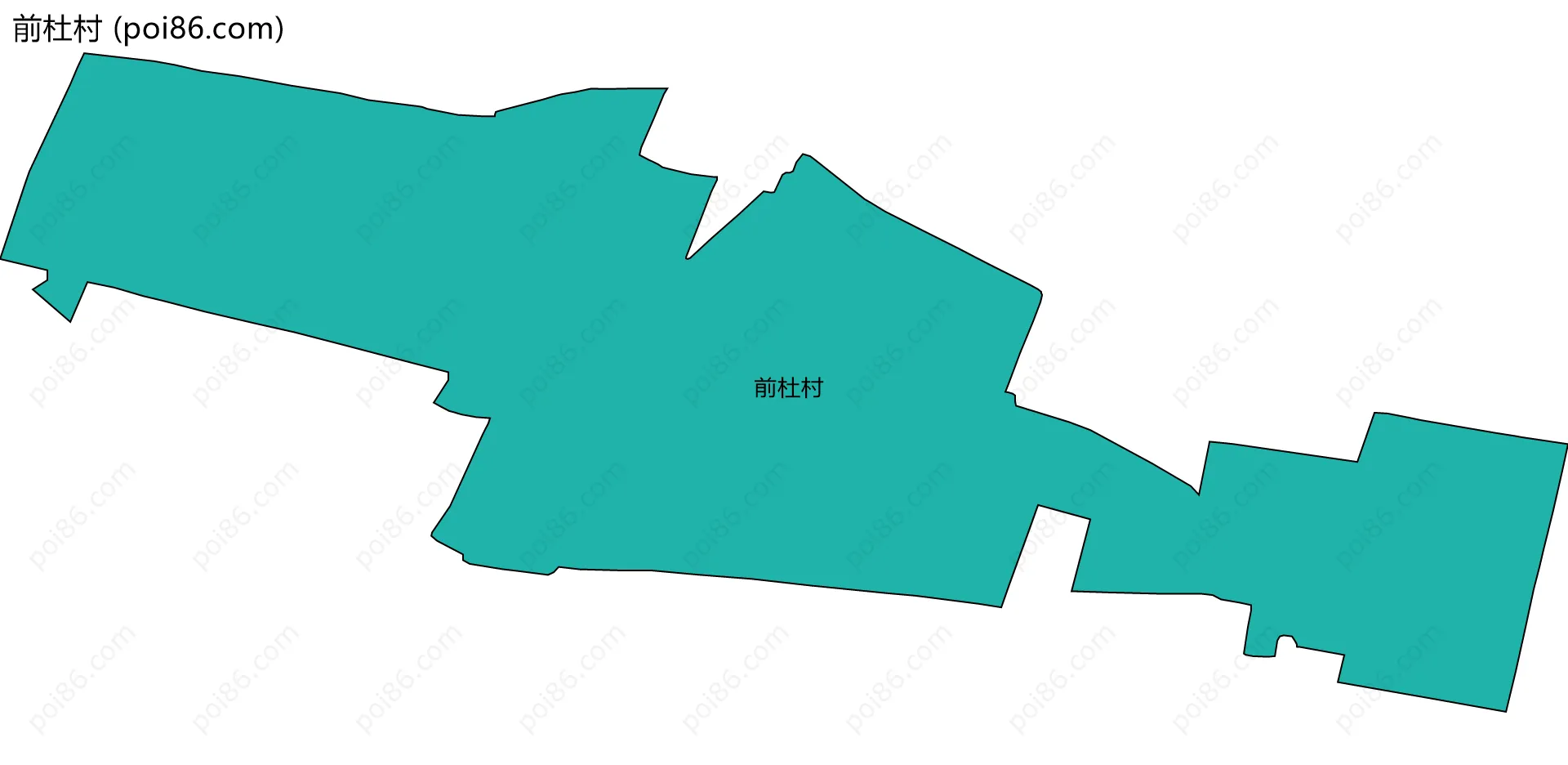 前杜村边界地图