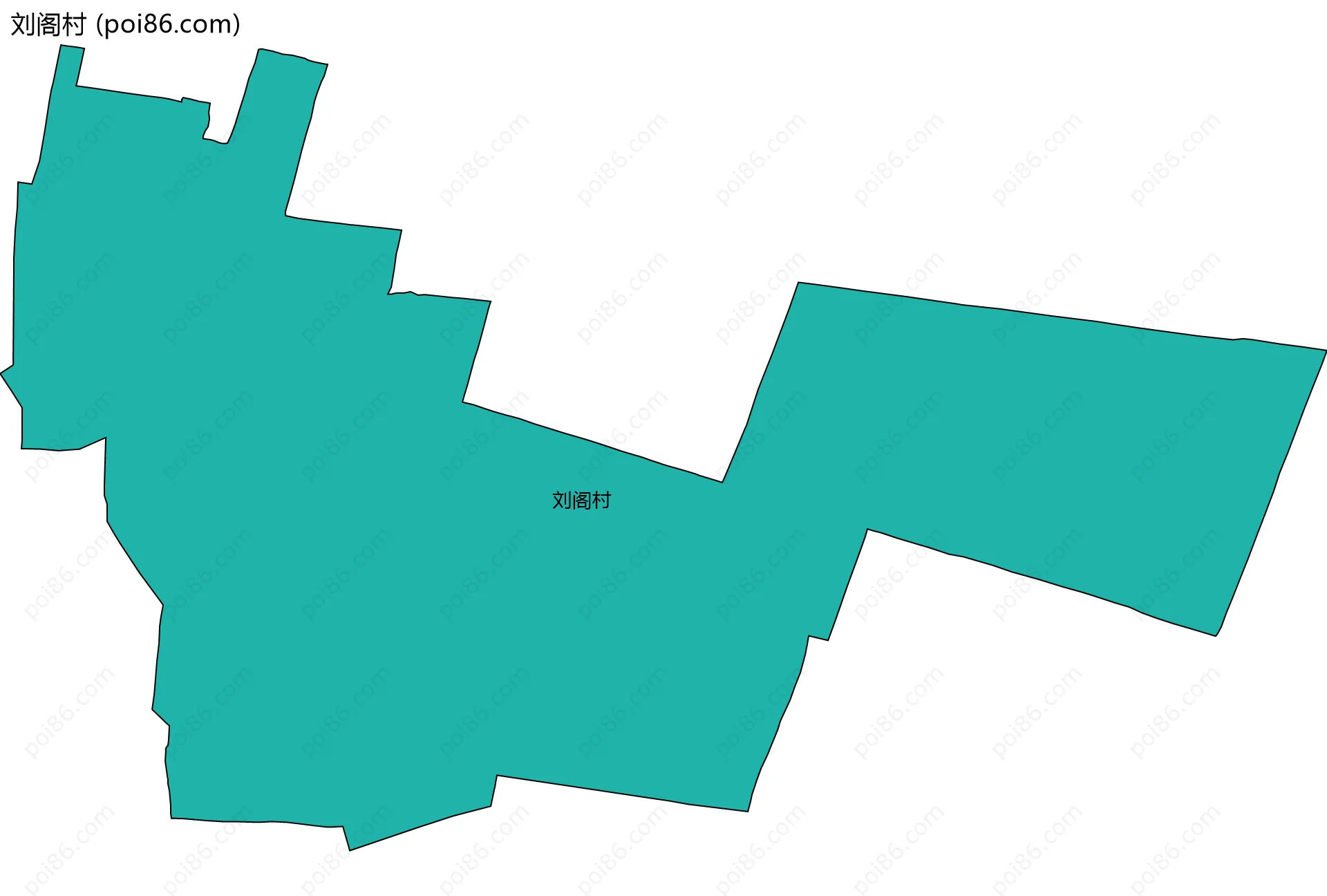 刘阁村边界地图