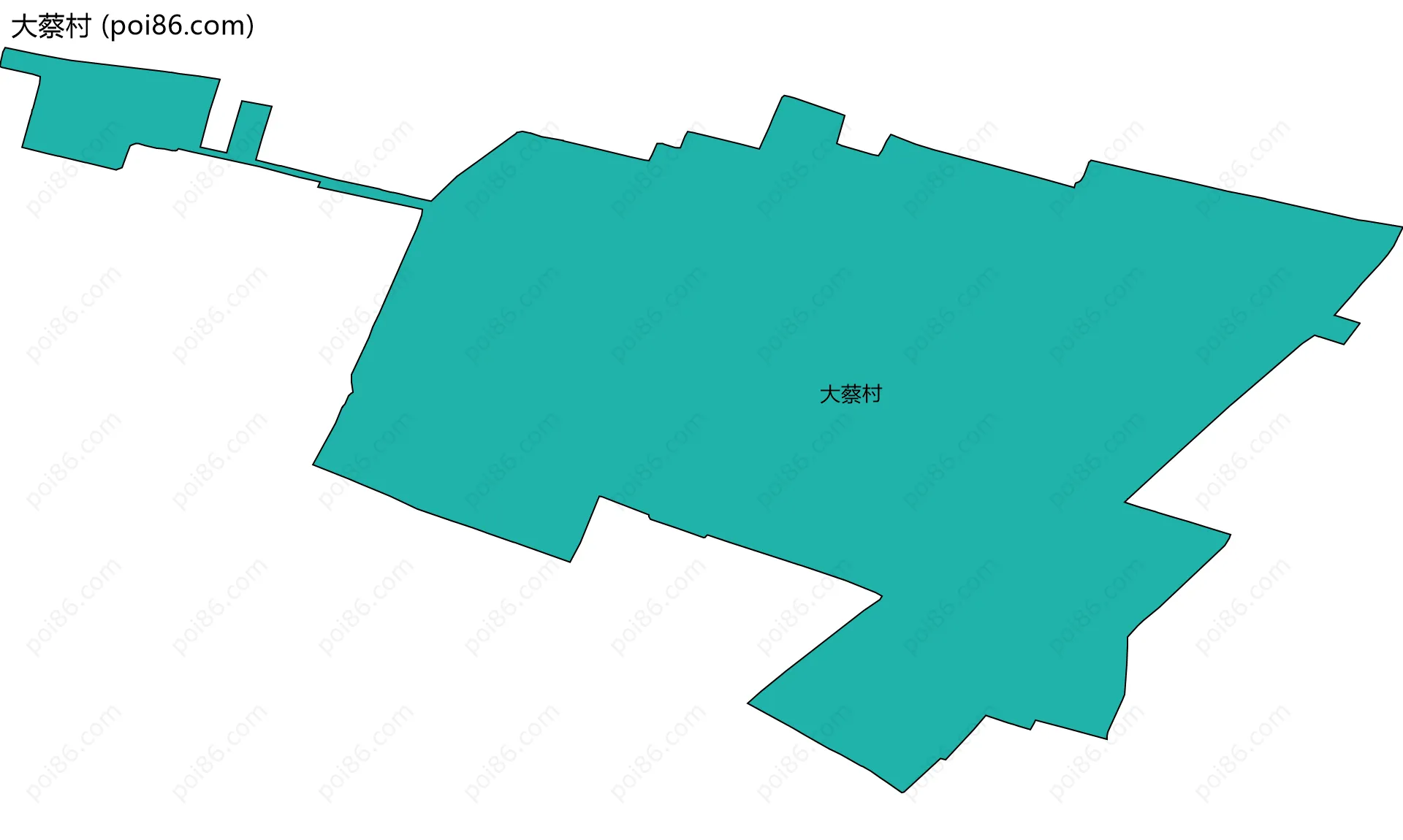 大蔡村边界地图
