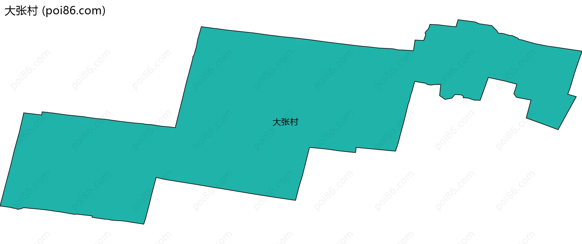 大张村边界地图