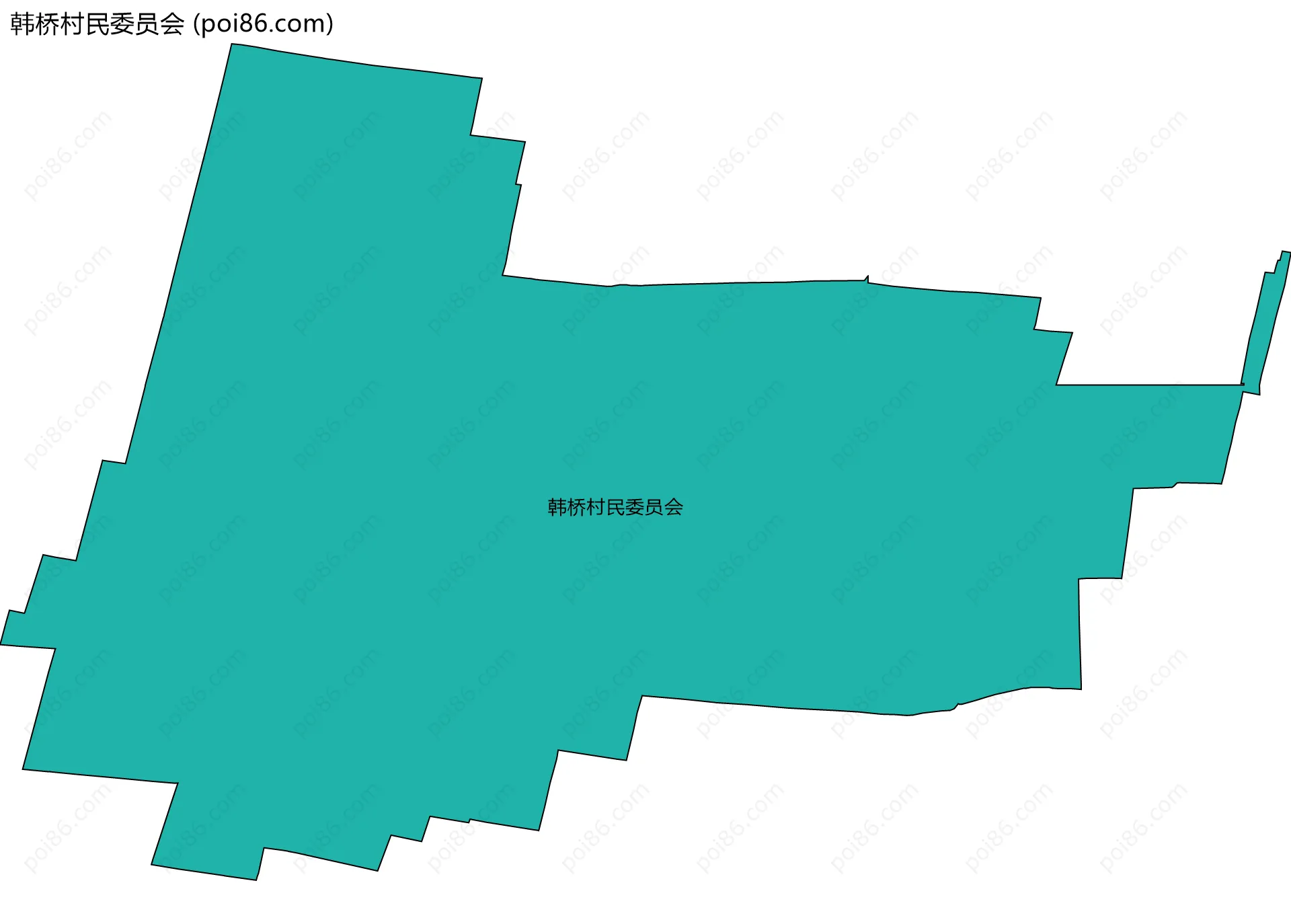 韩桥村民委员会边界地图
