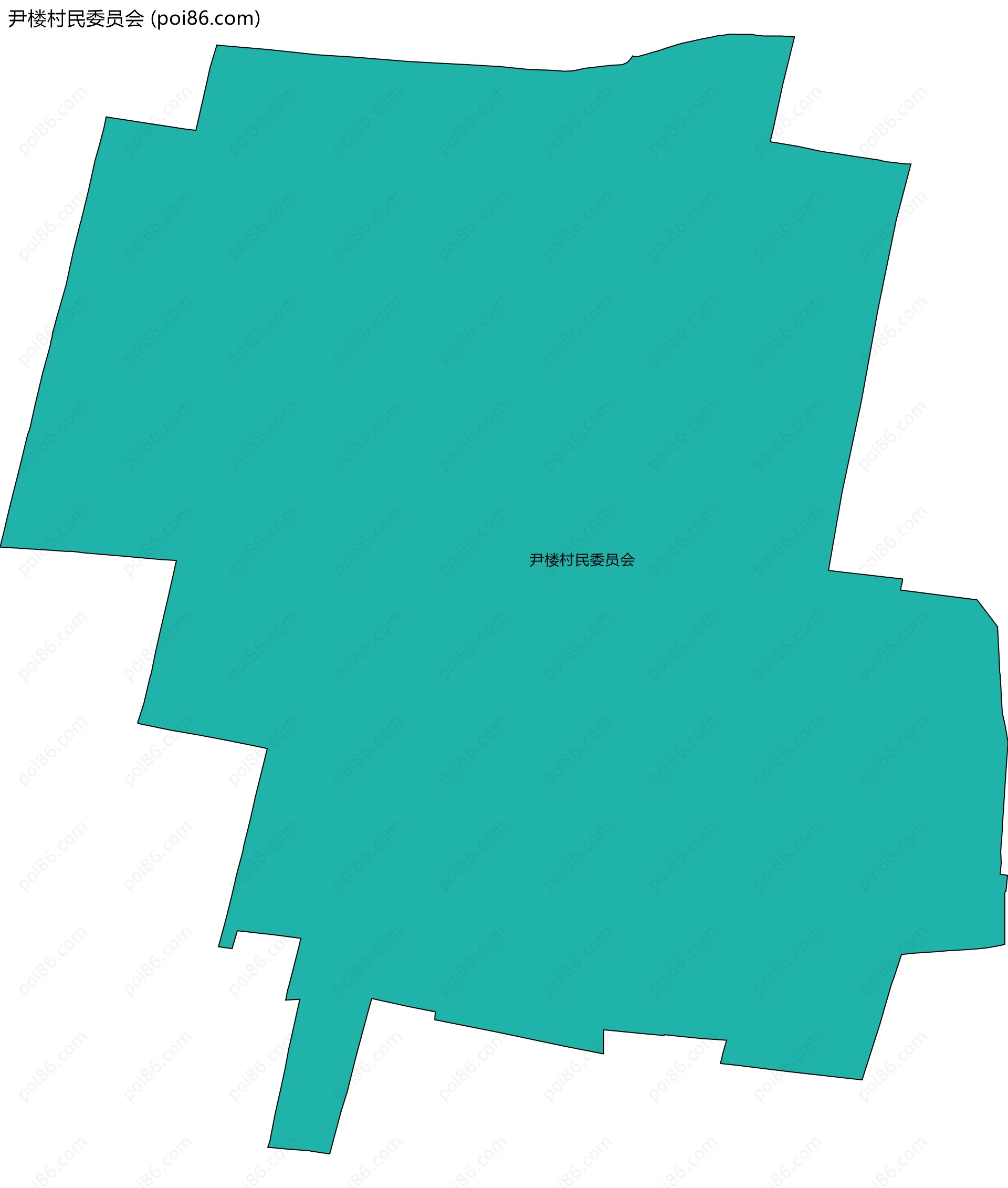 尹楼村民委员会边界地图