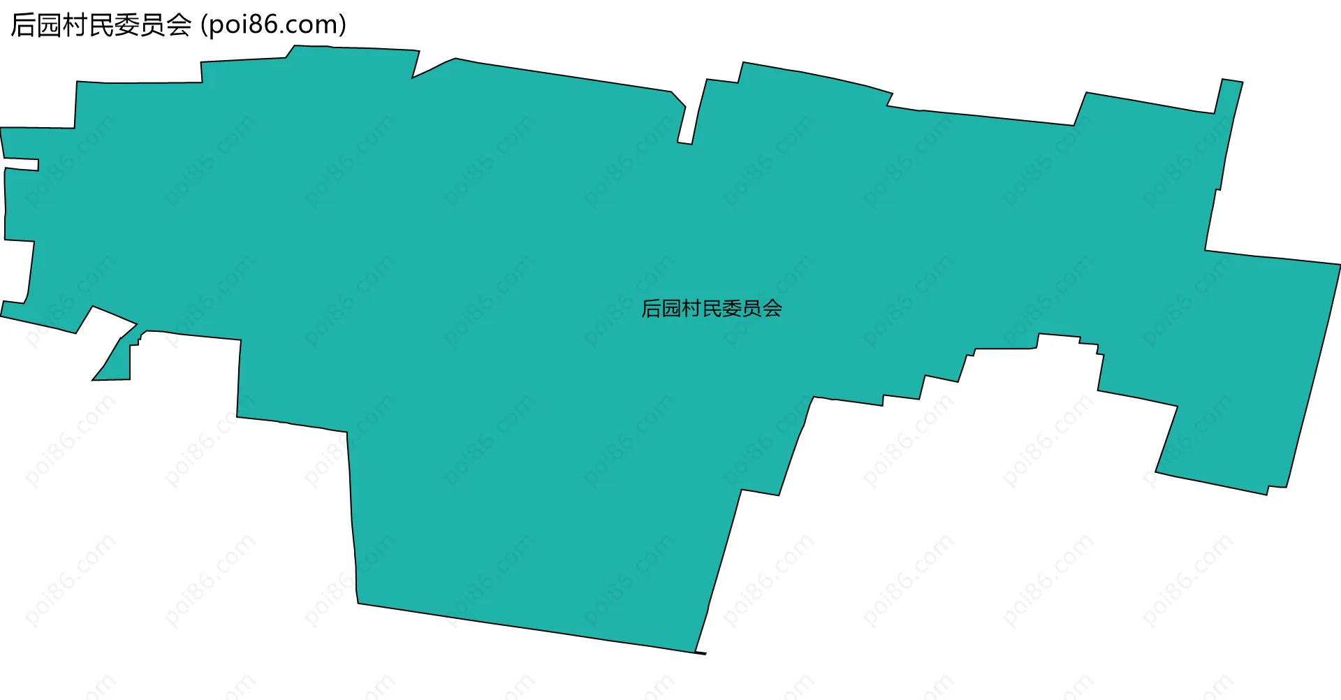 后园村民委员会边界地图