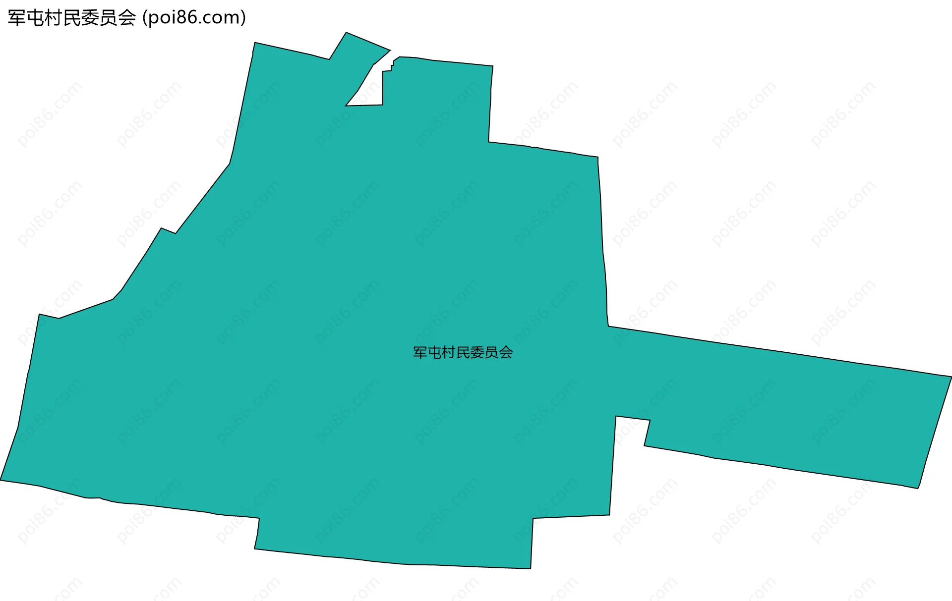 军屯村民委员会边界地图