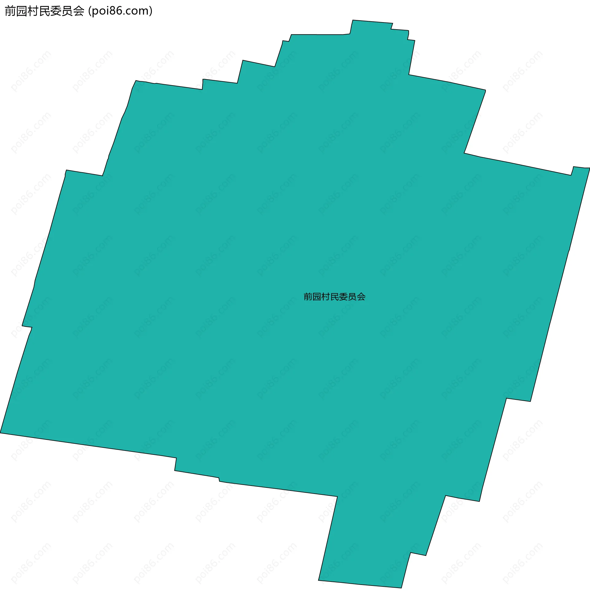 前园村民委员会边界地图