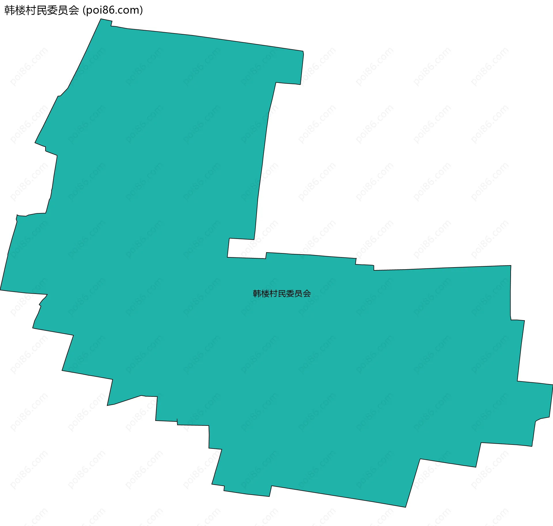 韩楼村民委员会边界地图