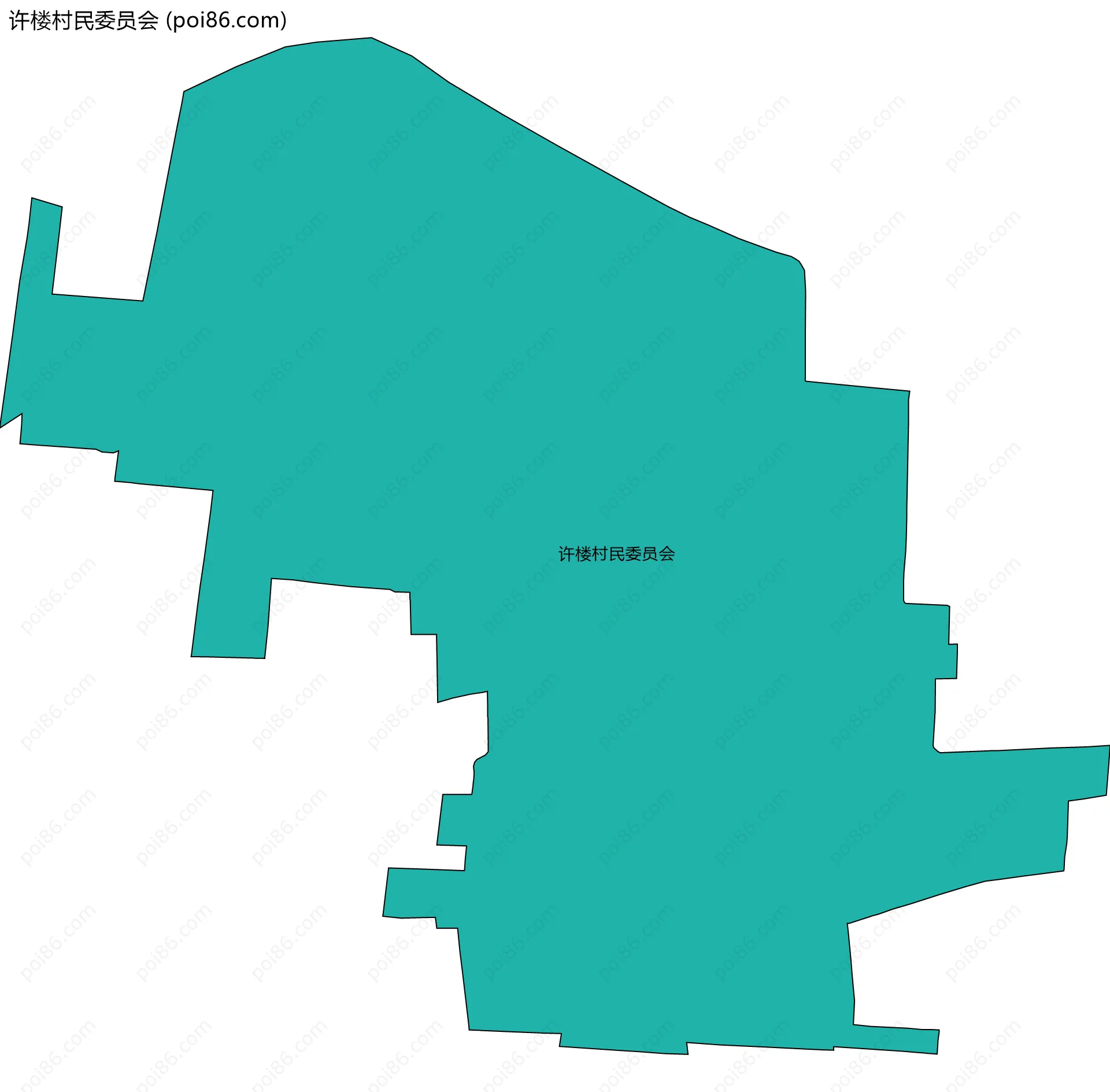 许楼村民委员会边界地图