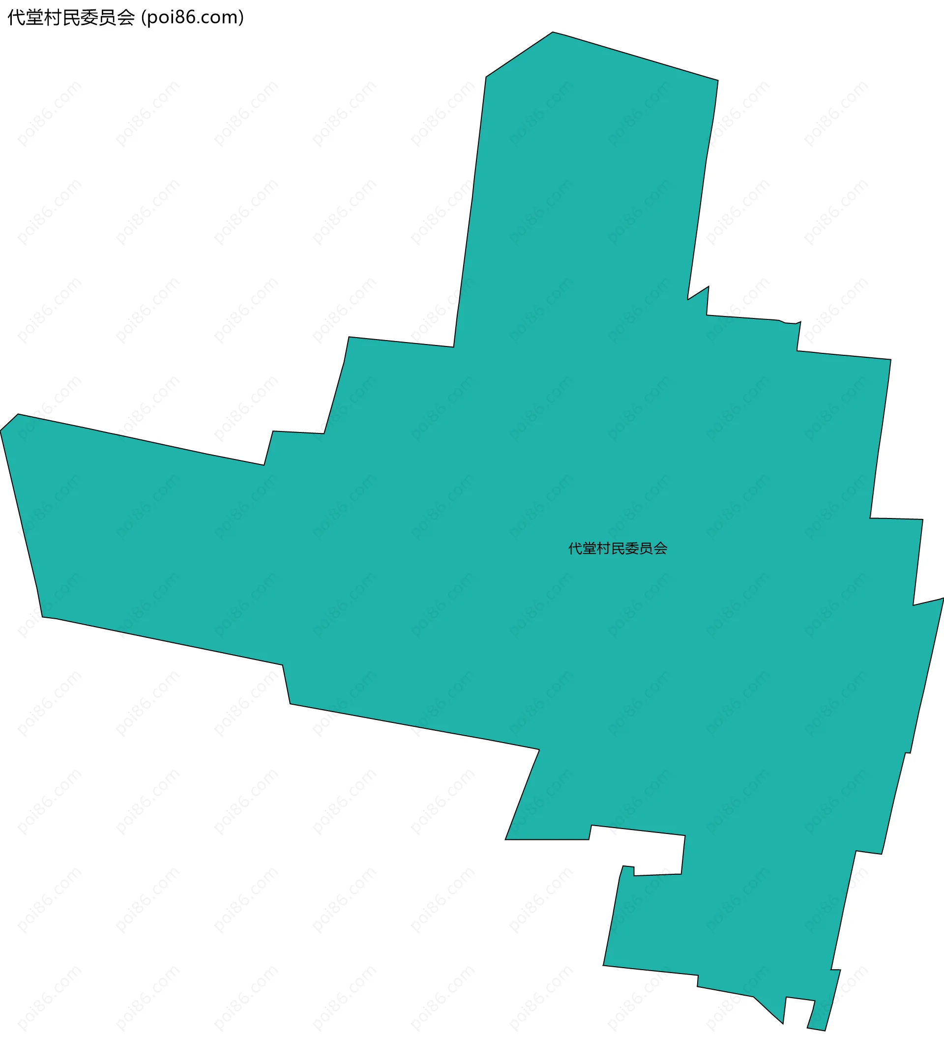 代堂村民委员会边界地图