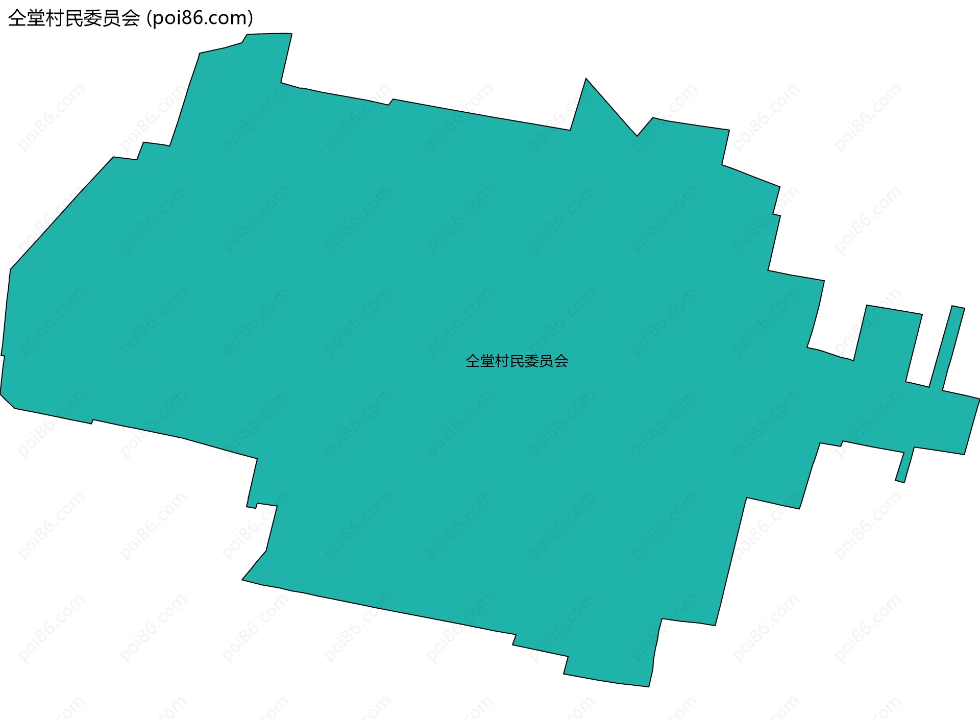 仝堂村民委员会边界地图