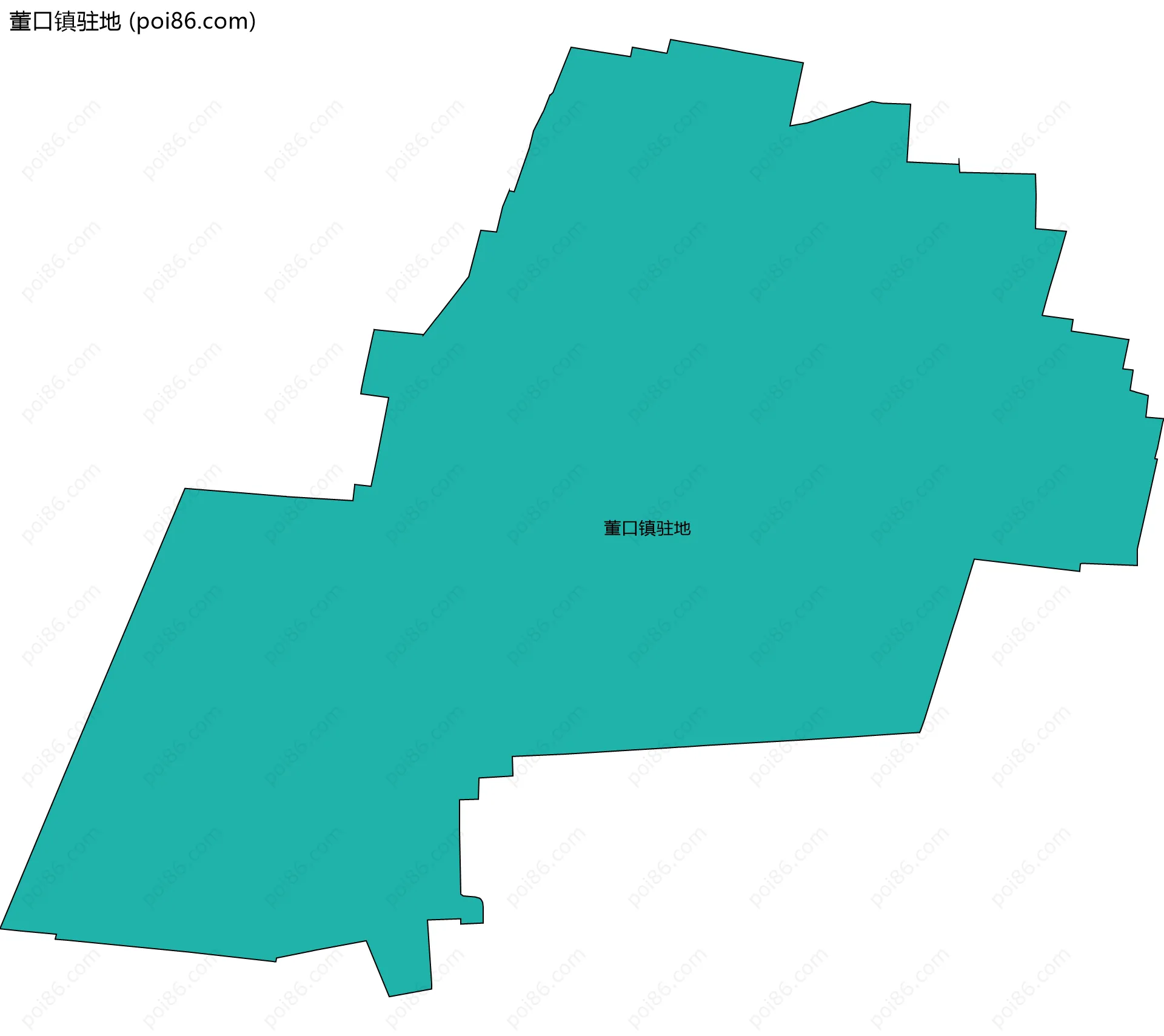 董口镇驻地边界地图