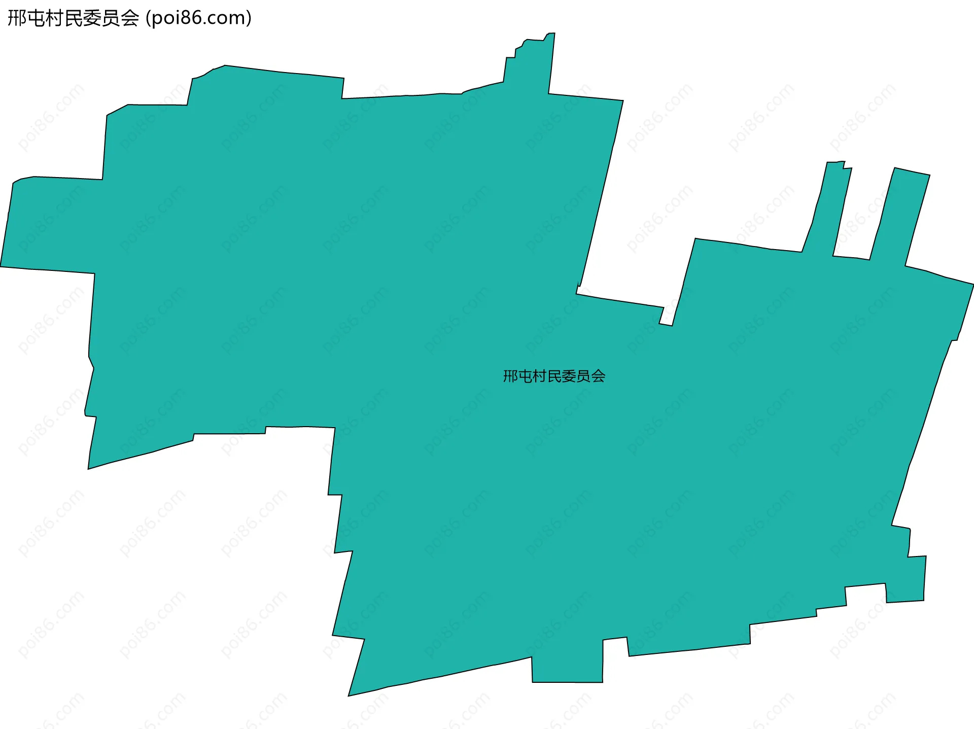 郉屯村民委员会边界地图