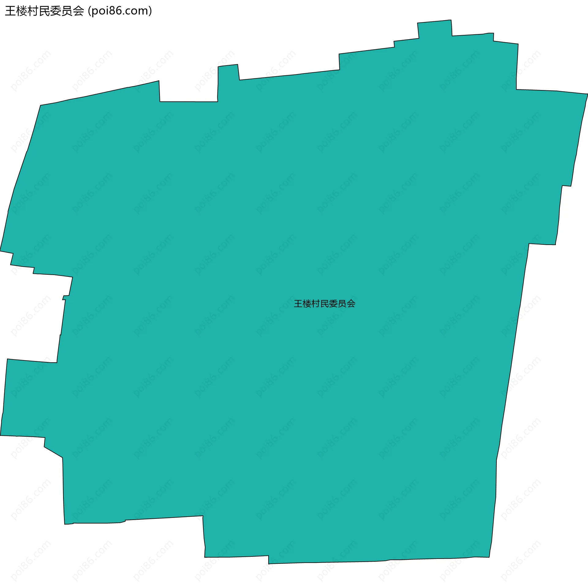 王楼村民委员会边界地图