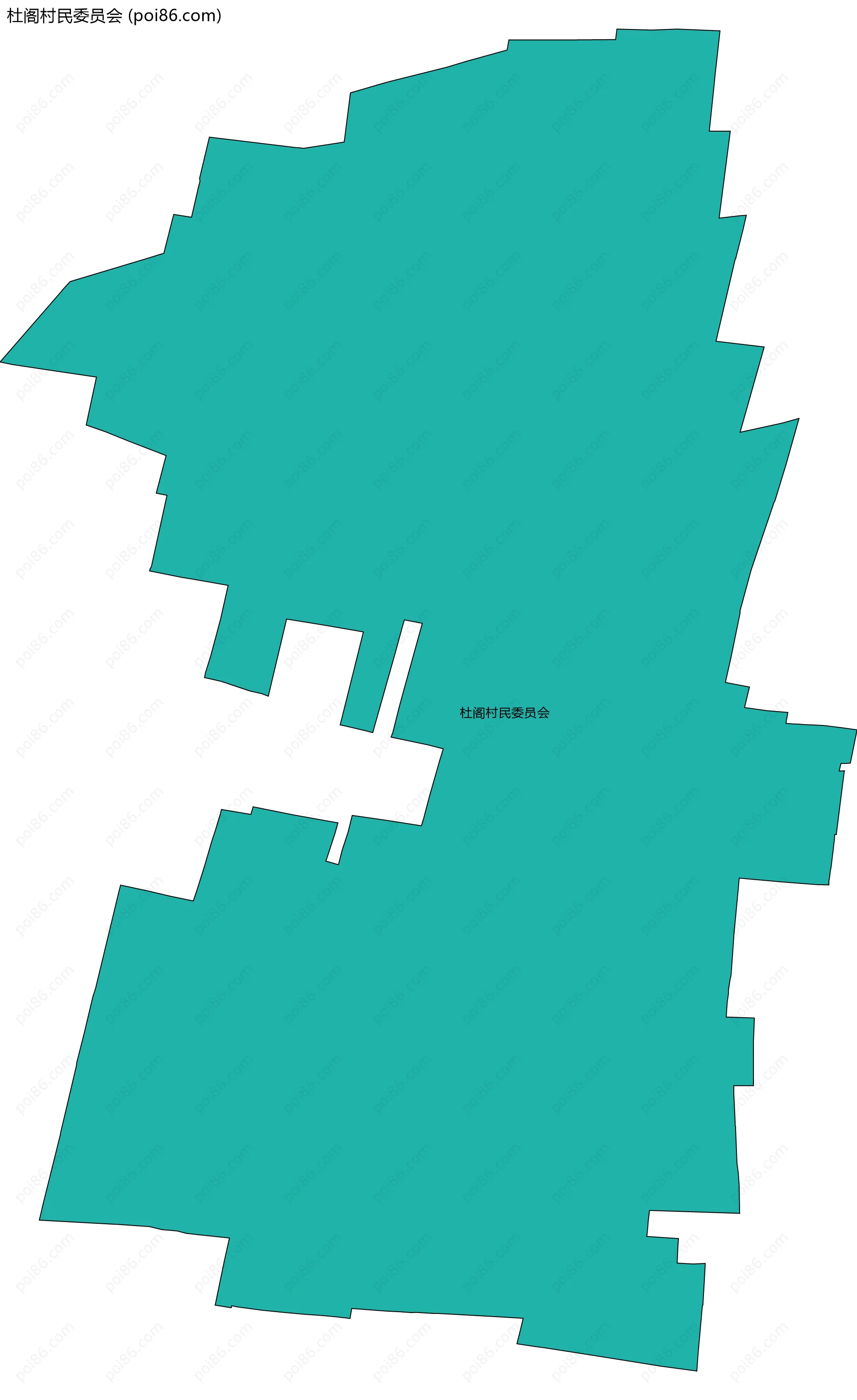 杜阁村民委员会边界地图