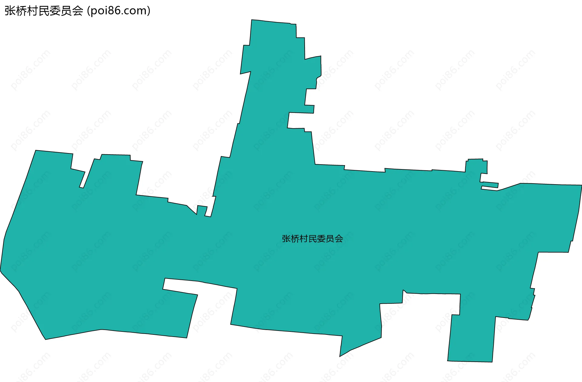 张桥村民委员会边界地图