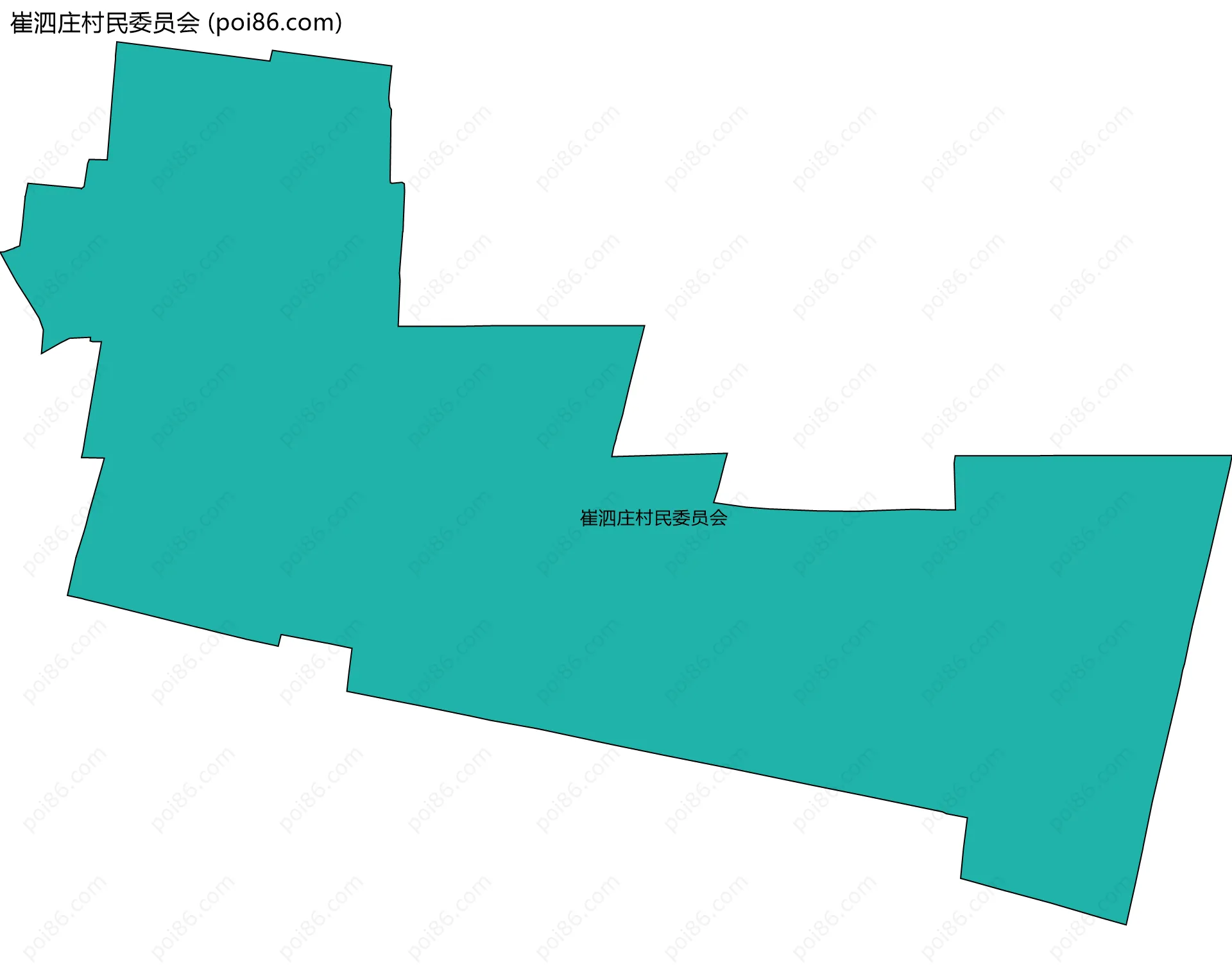 崔泗庄村民委员会边界地图