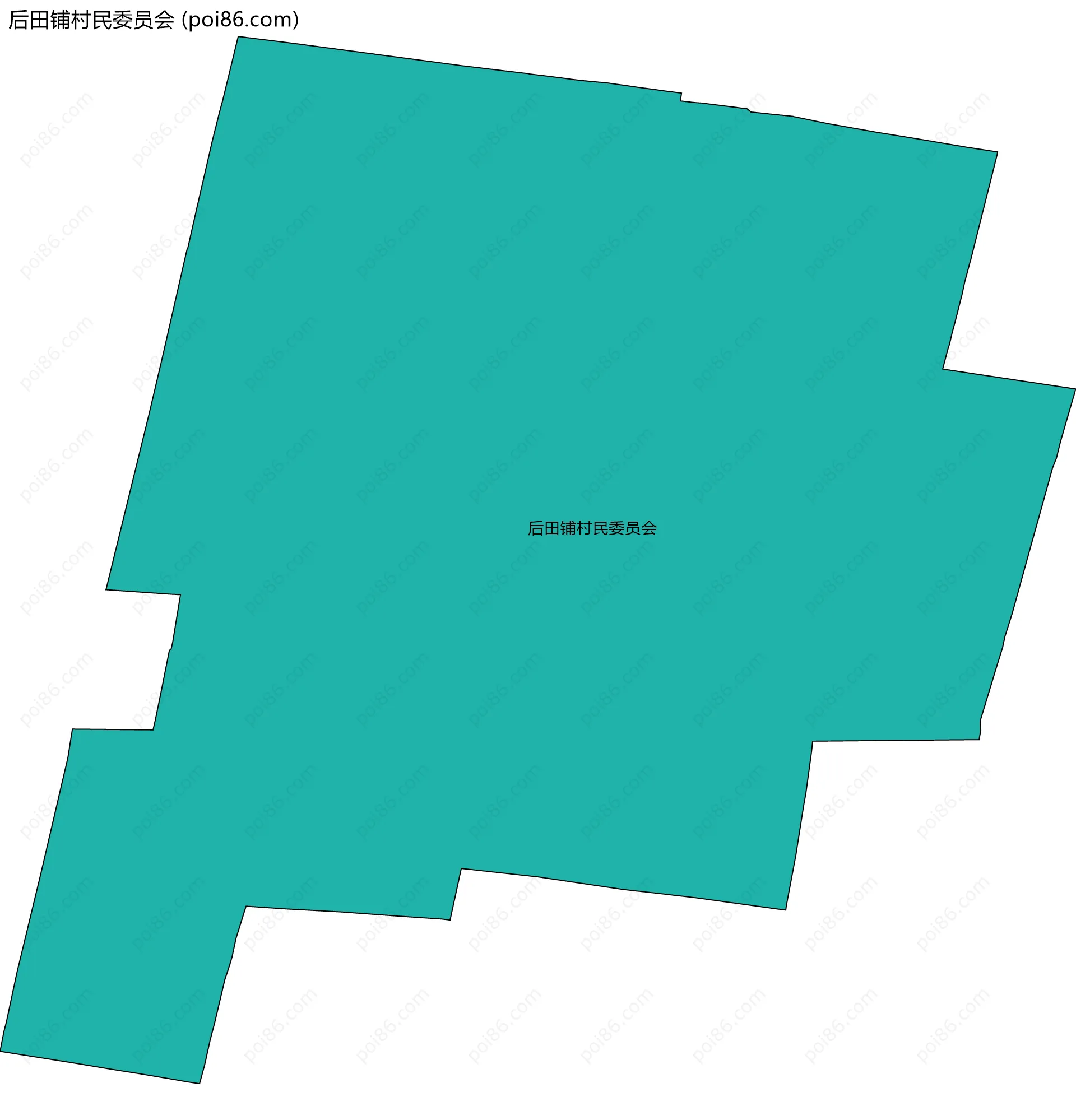 后田铺村民委员会边界地图