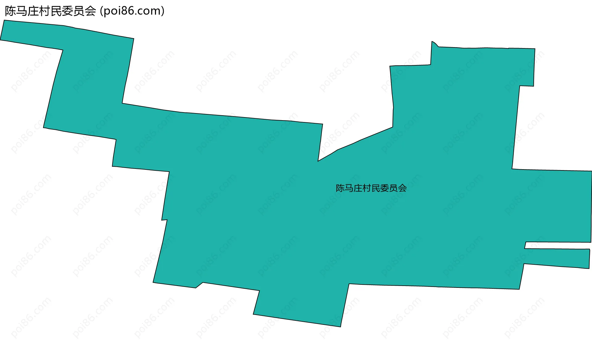 陈马庄村民委员会边界地图