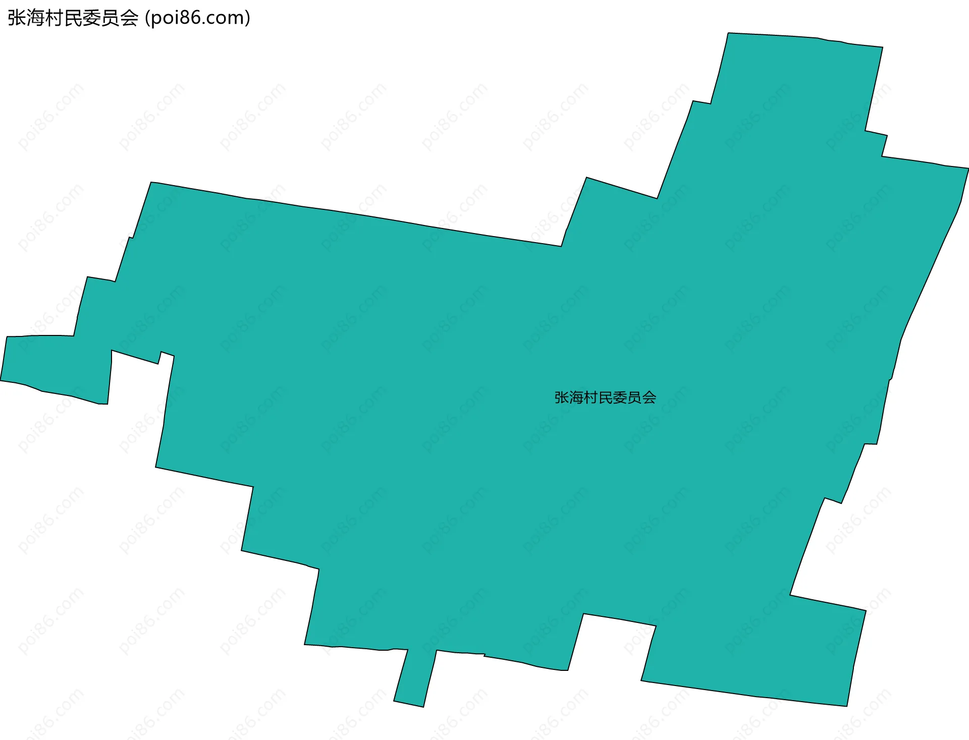 张海村民委员会边界地图