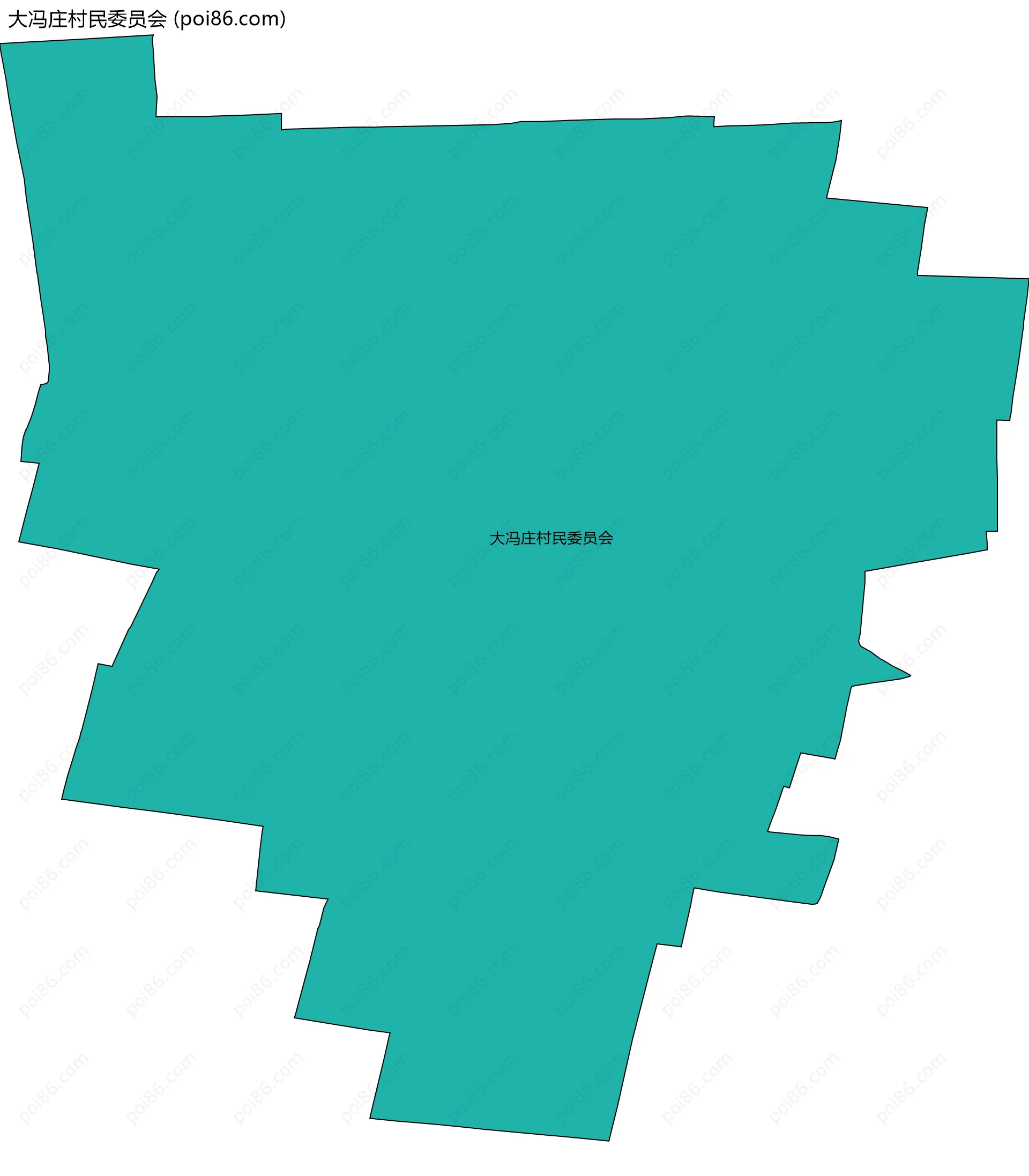 大冯庄村民委员会边界地图