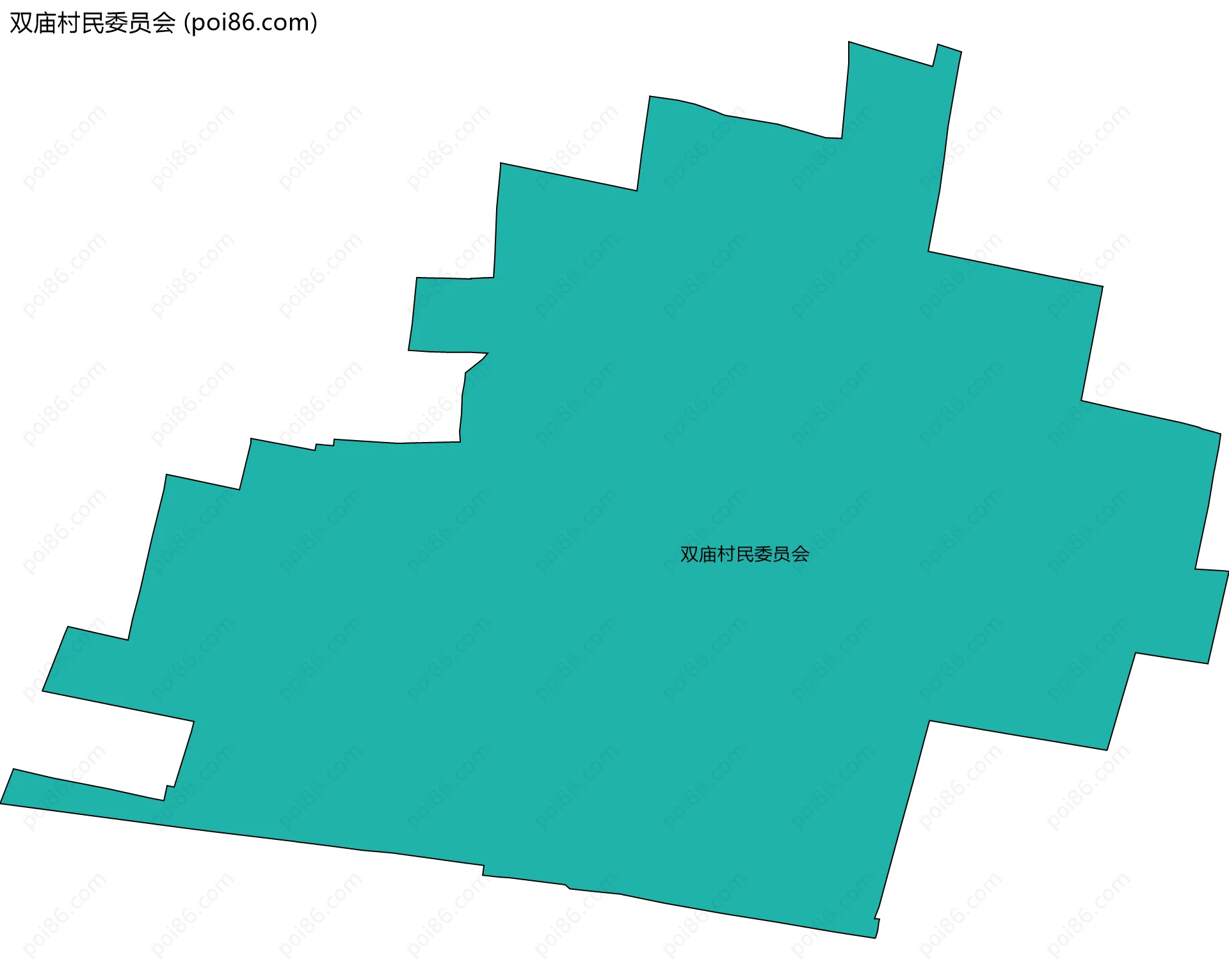 双庙村民委员会边界地图