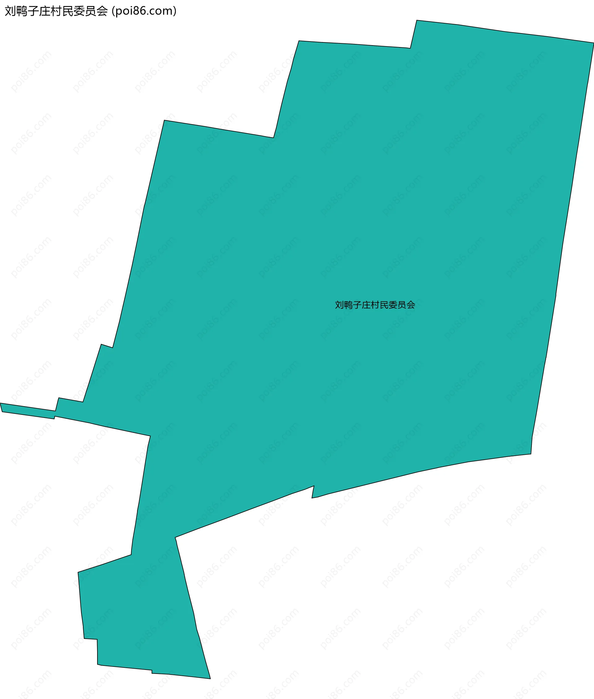 刘鸭子庄村民委员会边界地图