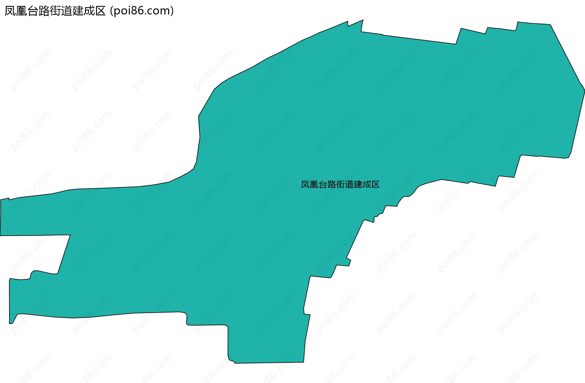 凤凰台路街道建成区边界地图