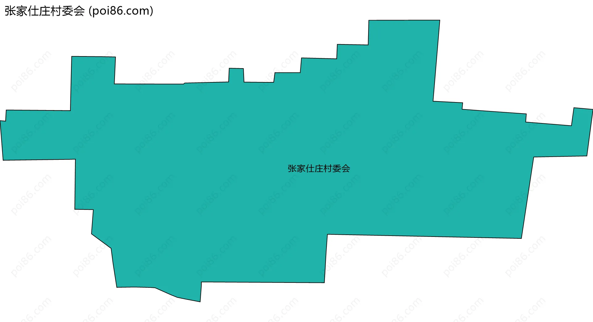 张家仕庄村委会边界地图