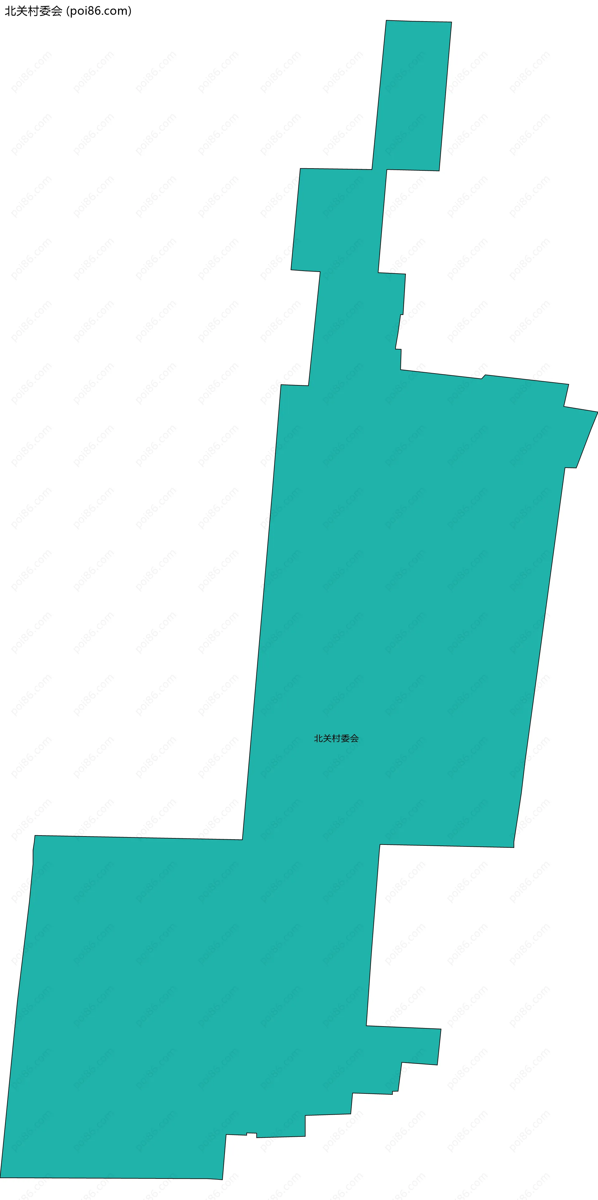 北关村委会边界地图