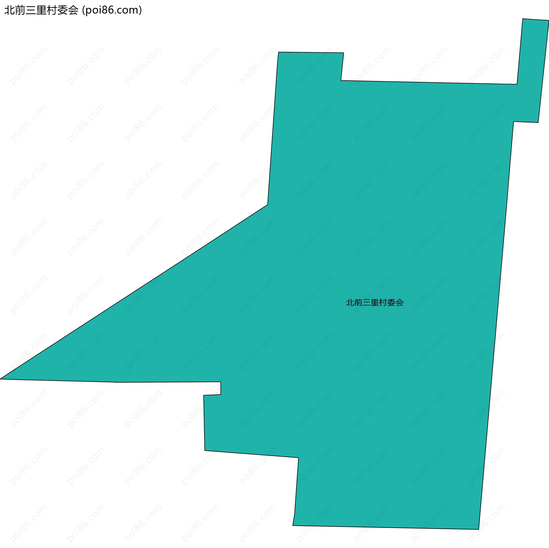北前三里村委会边界地图