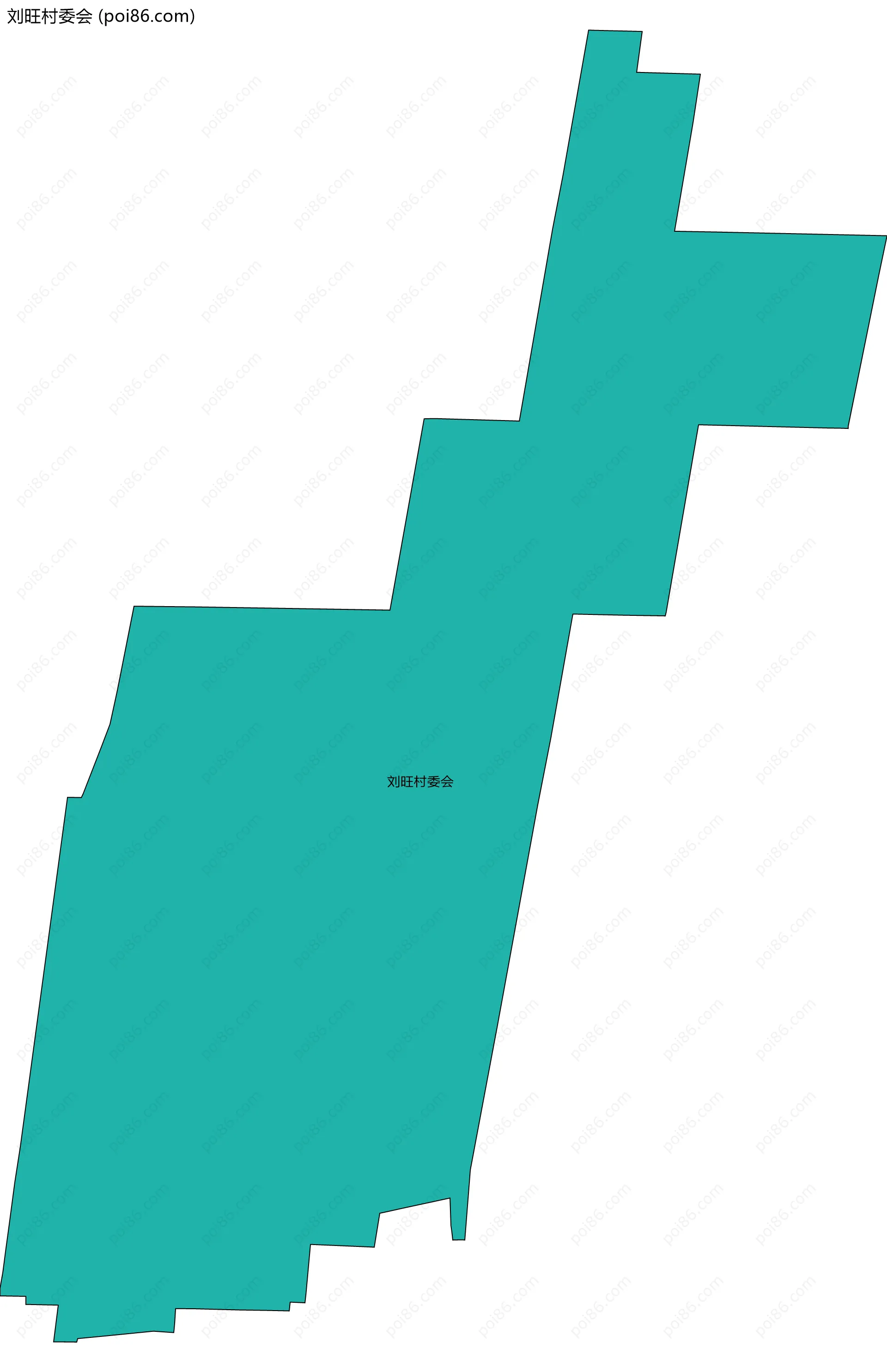 刘旺村委会边界地图